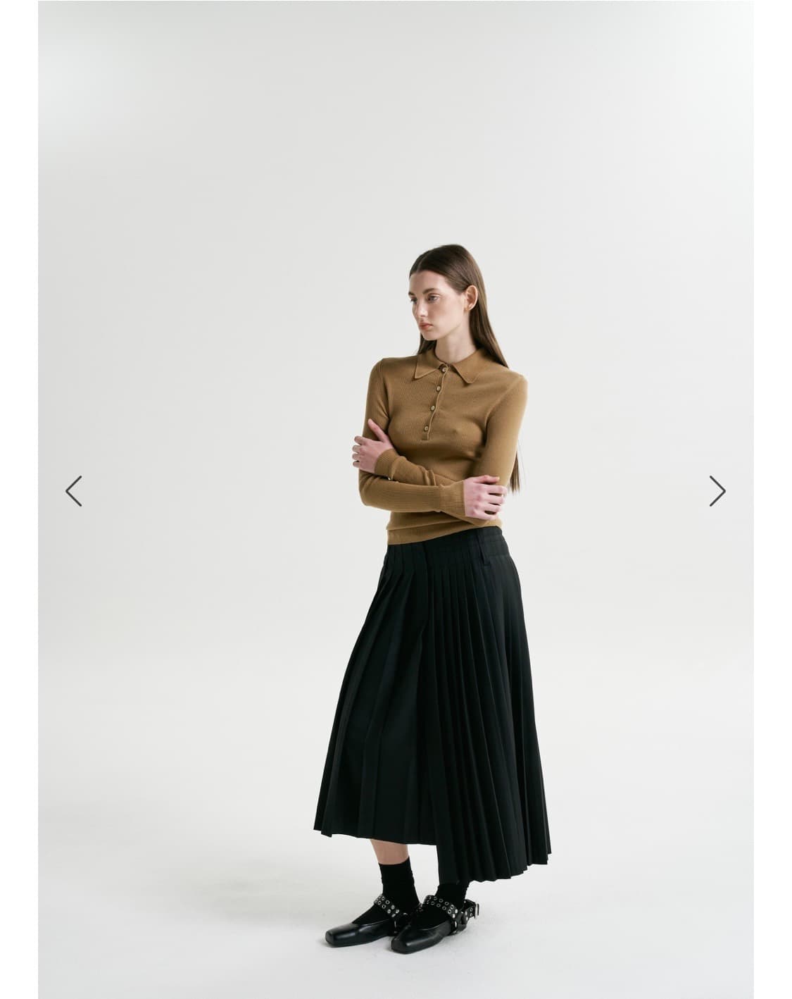 (re.w) flow soft pk knit  카멜 새상품(M) 상품이미지5