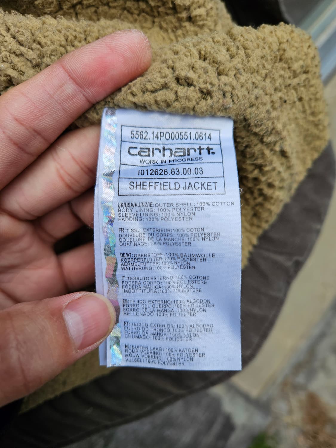 Carhartt WIP 칼하트 셰필드 자켓 (L)
 상품이미지8