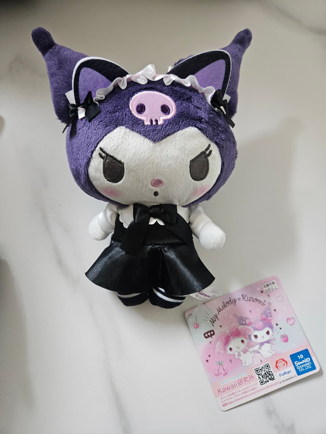 천사악마 고양이 봉제인형 퓨리우 산리오 2025 쿠로미 상품이미지1