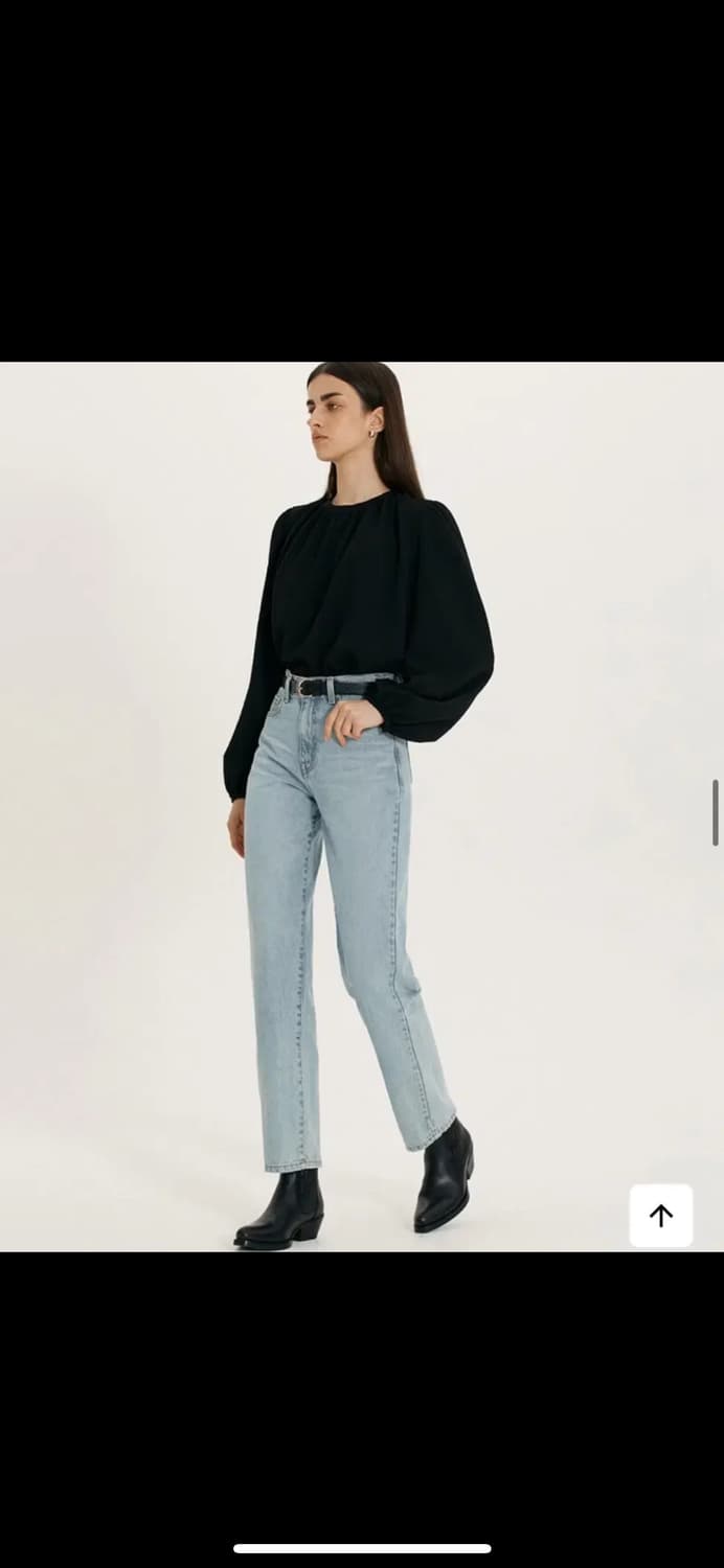 던스트 셔링 볼륨 블라우스 m 상품이미지2