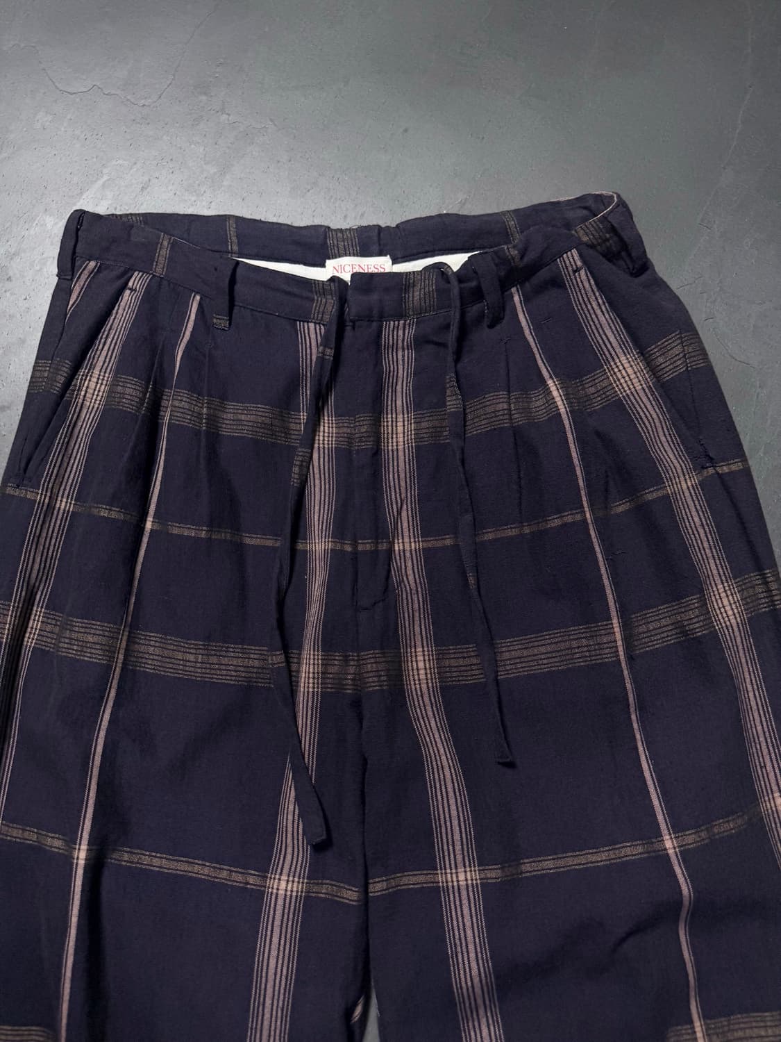 NICENESS ALI Khadi Checked Trousers 상품이미지5