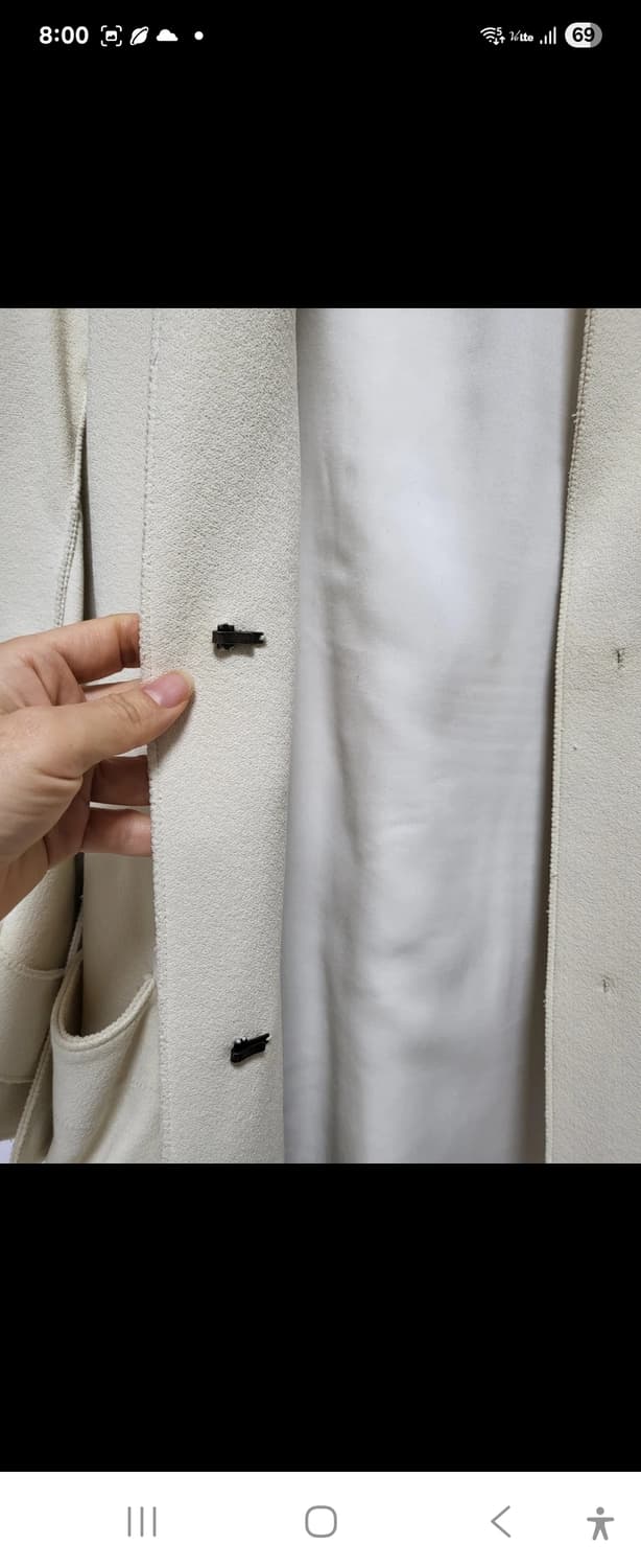 TIME 아이보리 코트 F사이즈 상품이미지4