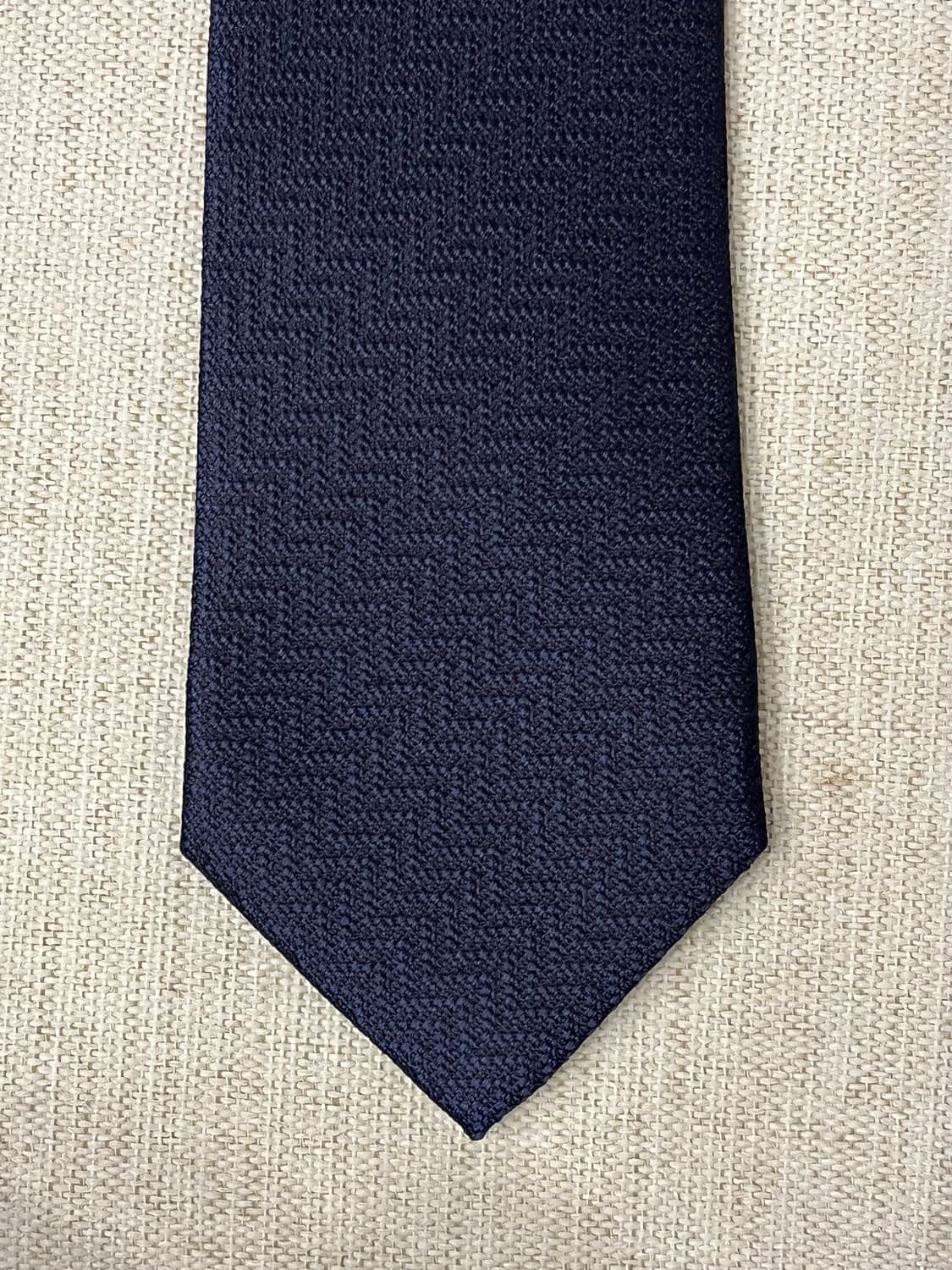 마에스트로 네이비 자가드 패턴 넥타이 상품이미지1