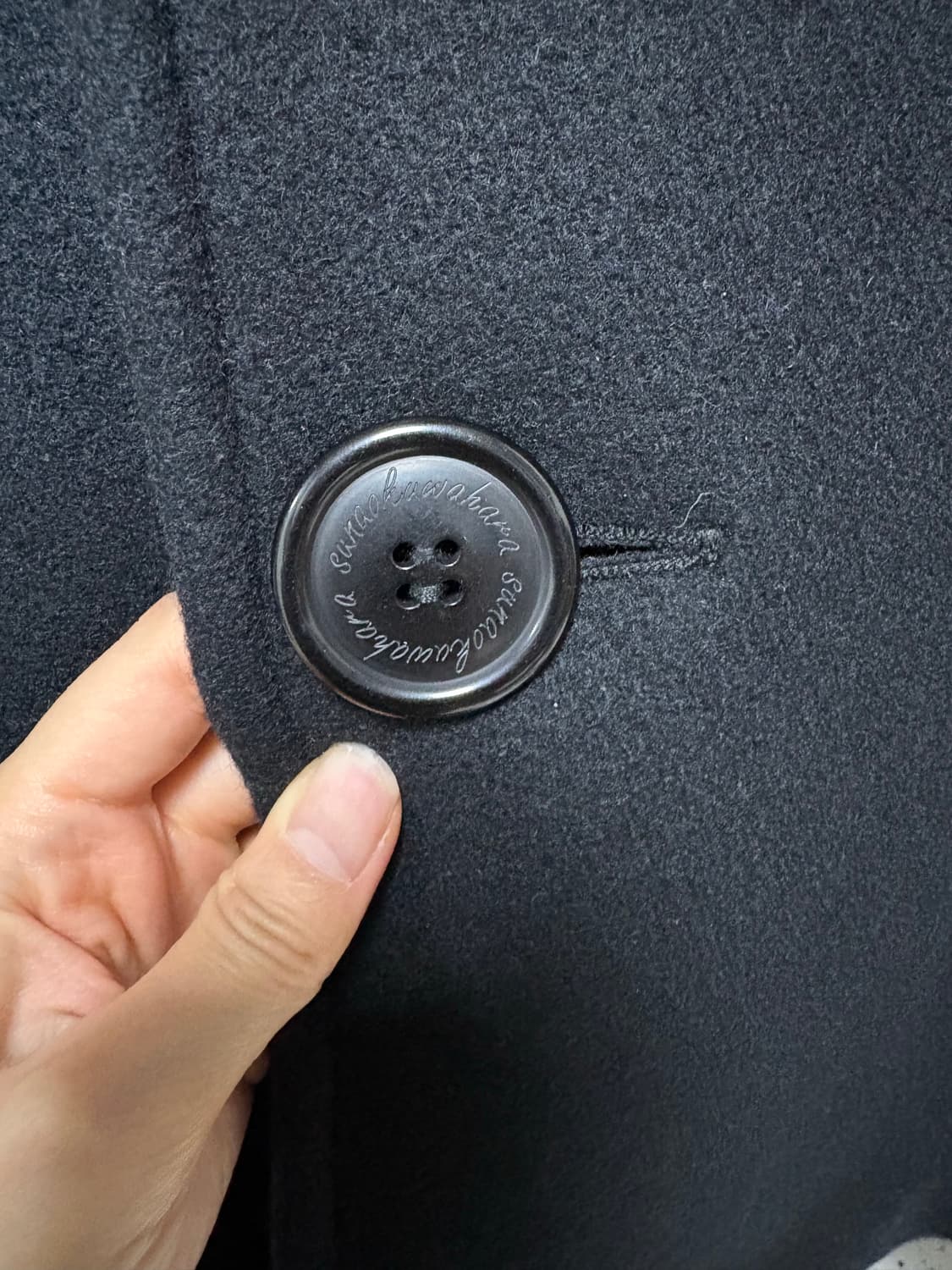 수나오 쿠와하라 버튼 후드 코트 상품이미지7