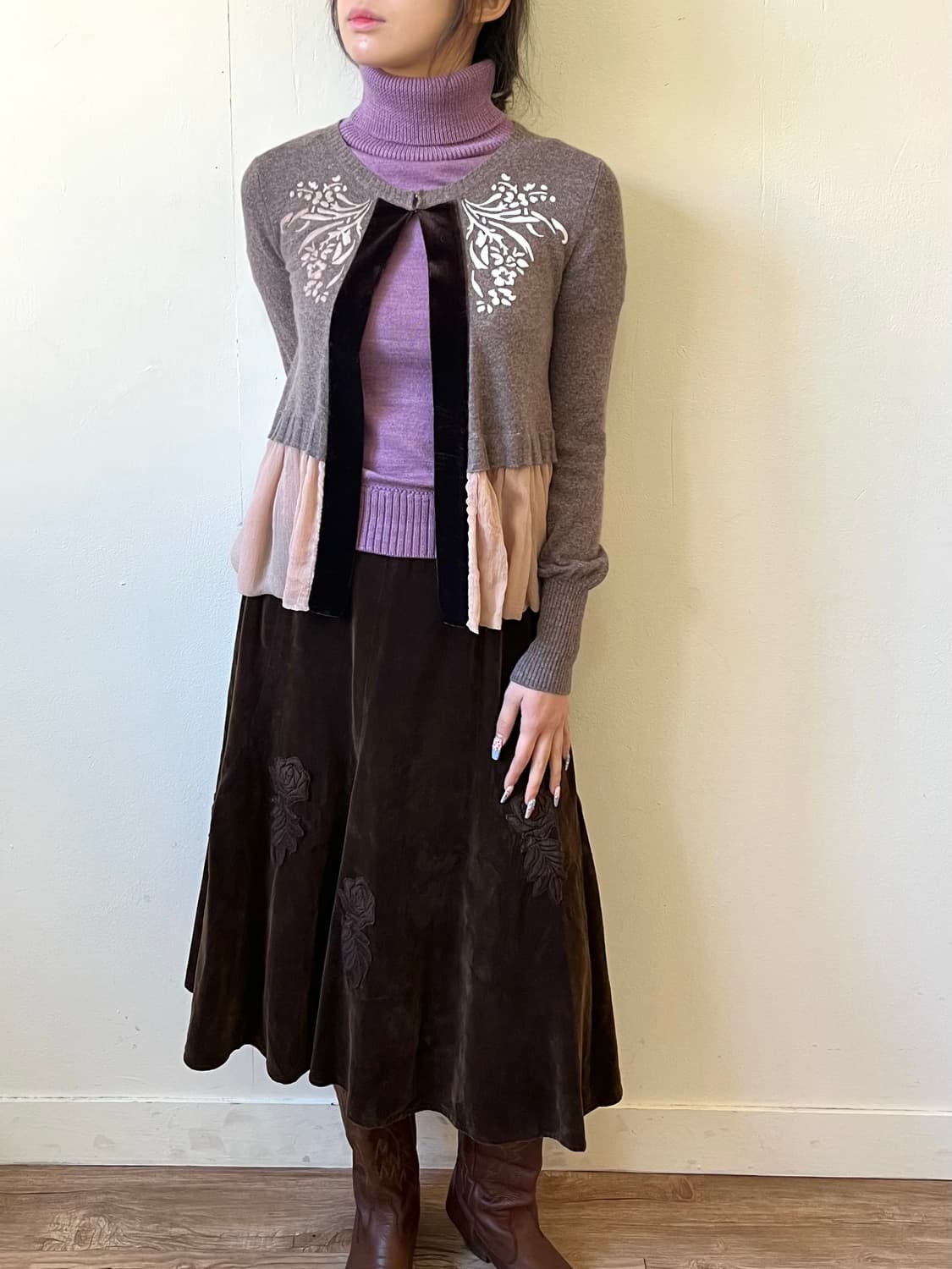 SPORTMAX CODE 벨벳 트랙 가디건 상품이미지5