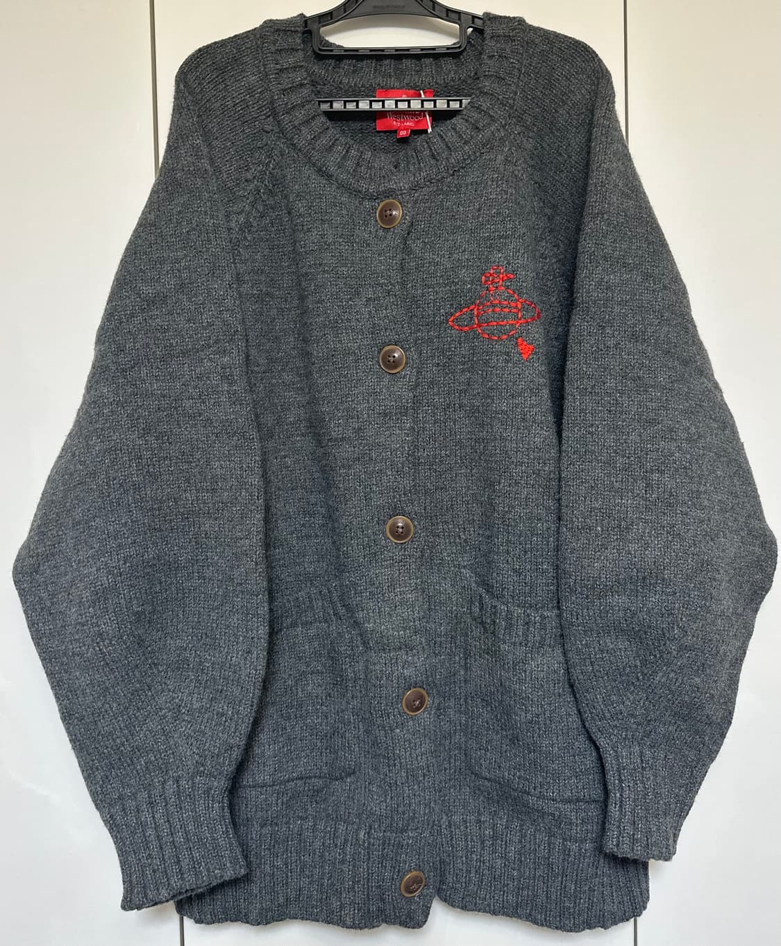 비비안웨스트우드일본판레드라벨 울 가디건&목도리세트남여공용 정품 상품이미지1