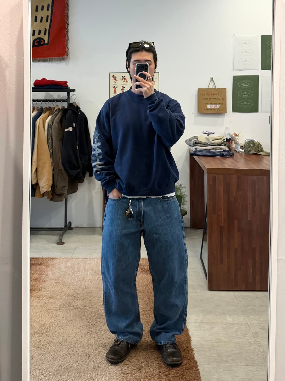 90s Hanes 헤인즈 플레인 스웻 셔츠 상품이미지2