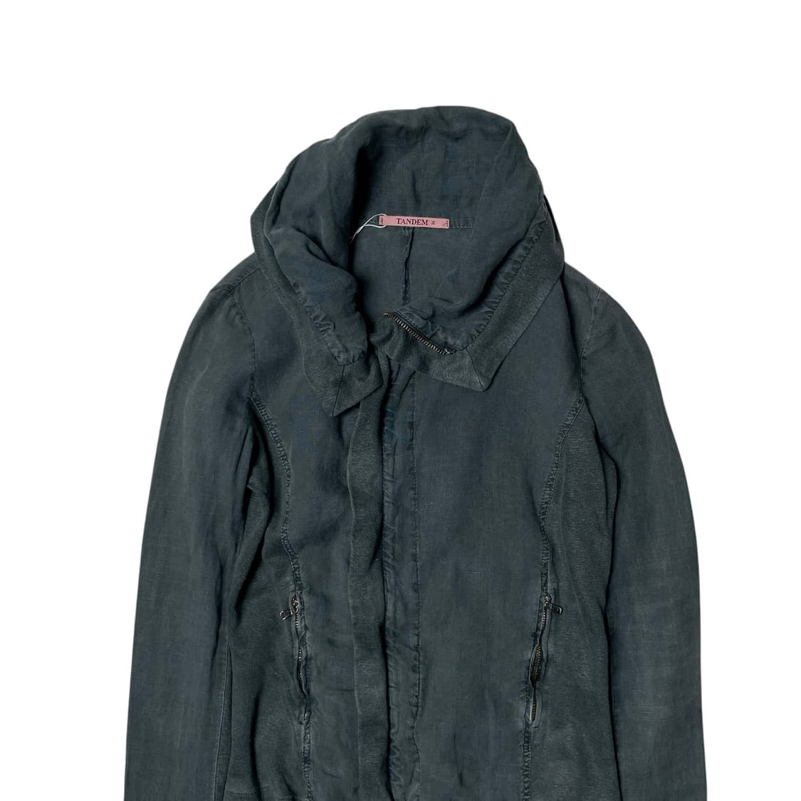Tandem 하이넥 린넨 블렌드 집업 자켓 (italy made) 상품이미지2