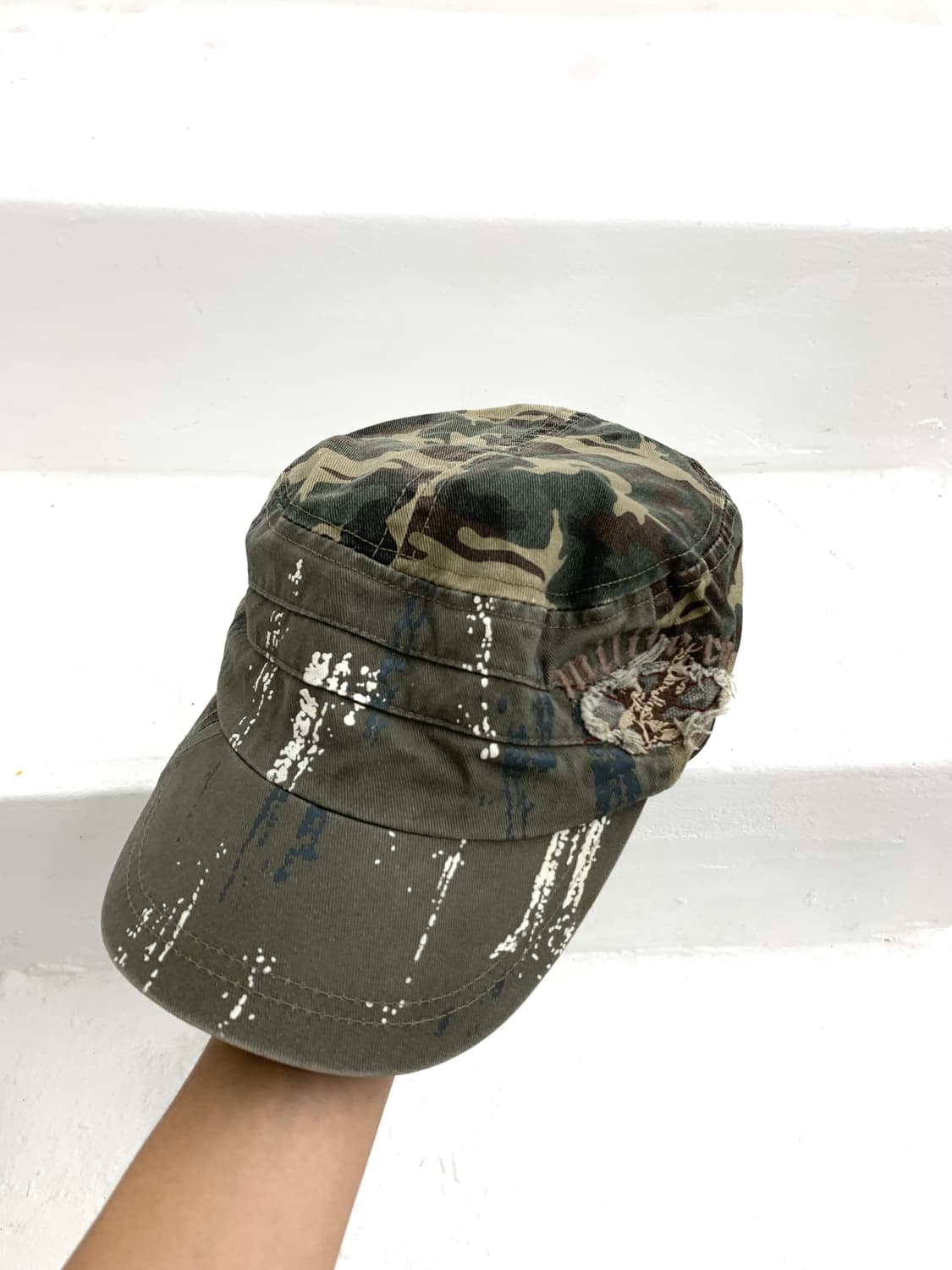 Y2K camo paint cap  상품이미지3