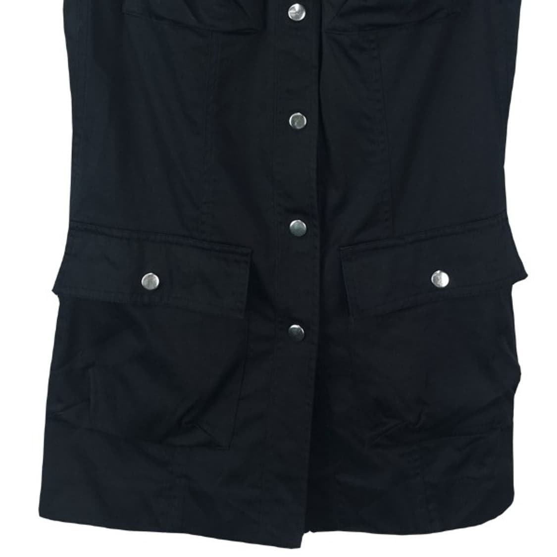 [도나카란 뉴욕] 멀티 포켓 롱 야상 베스트 블랙 M20207 상품이미지5