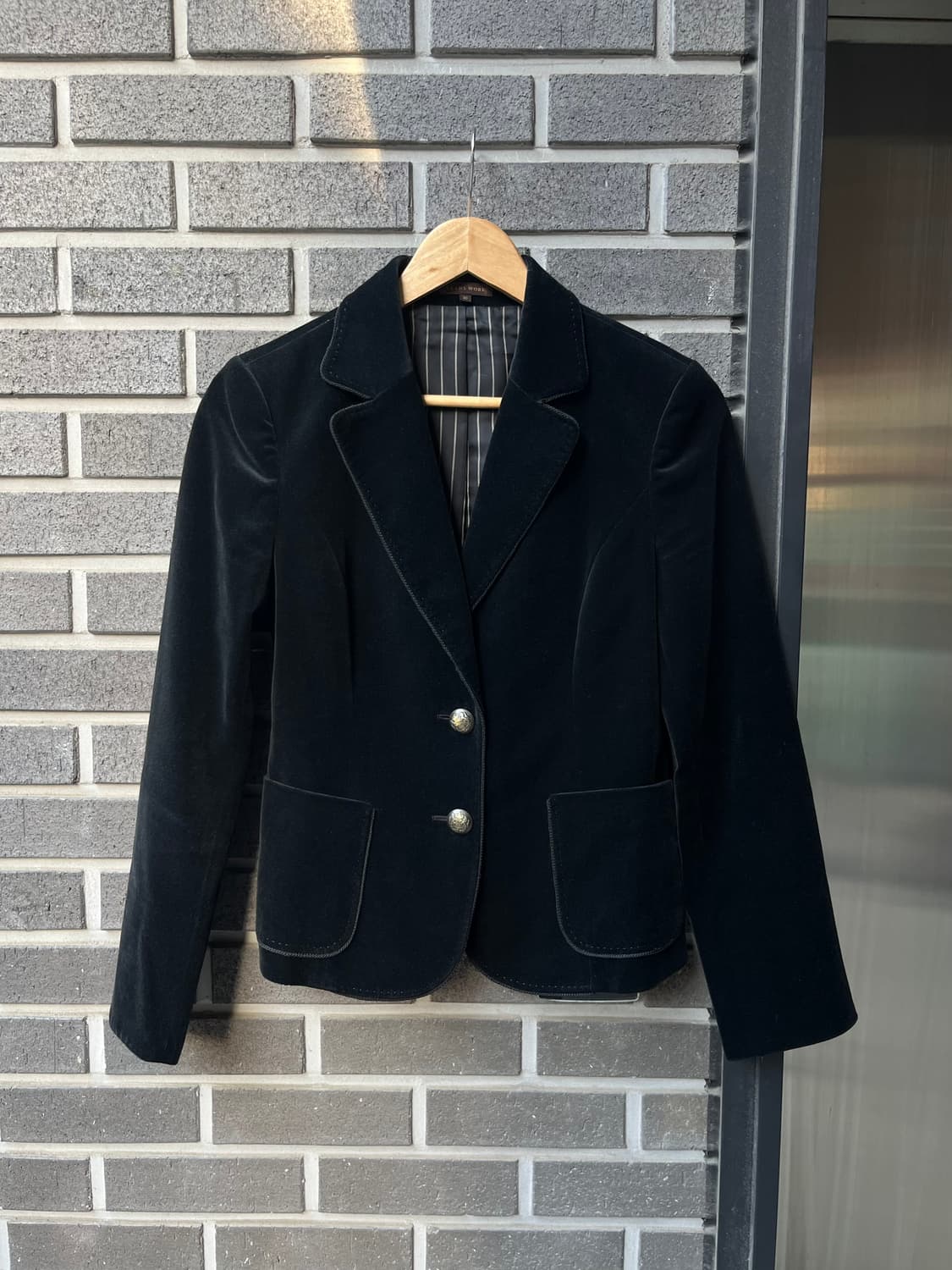 TRANS WORK 벨벳 블레이저 상품이미지1