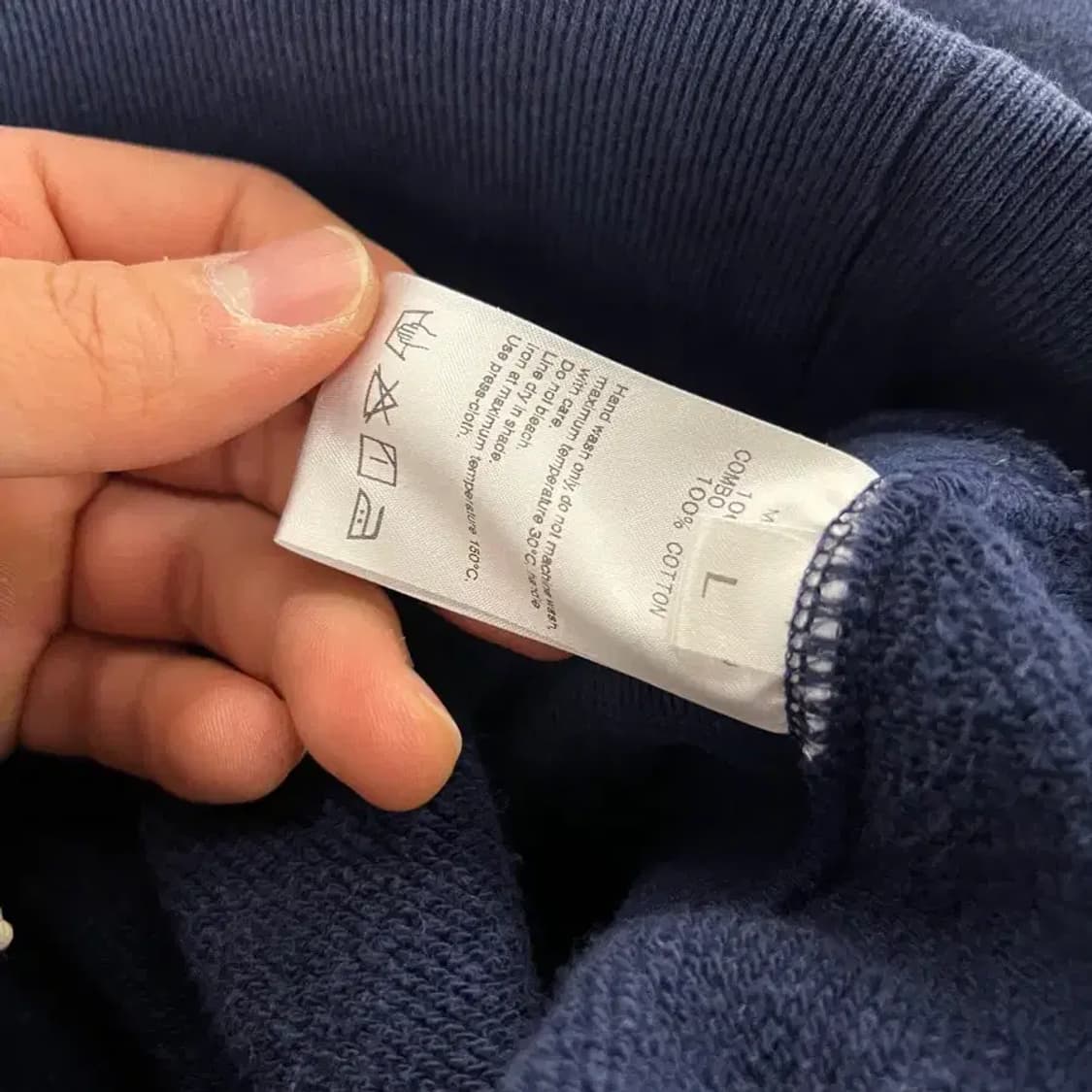 봉주르 레코드 네이비 맨투맨 L 상품이미지9