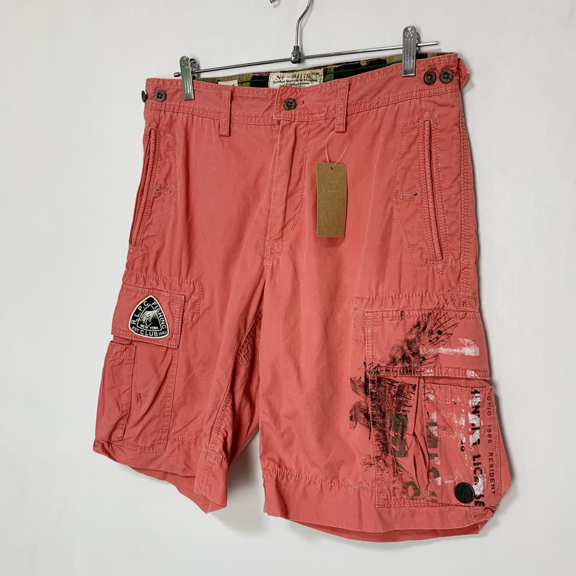폴로 랄프로렌 빈티지 핑크 카고 버뮤다 팬츠 32인치 00s y2k 상품이미지2