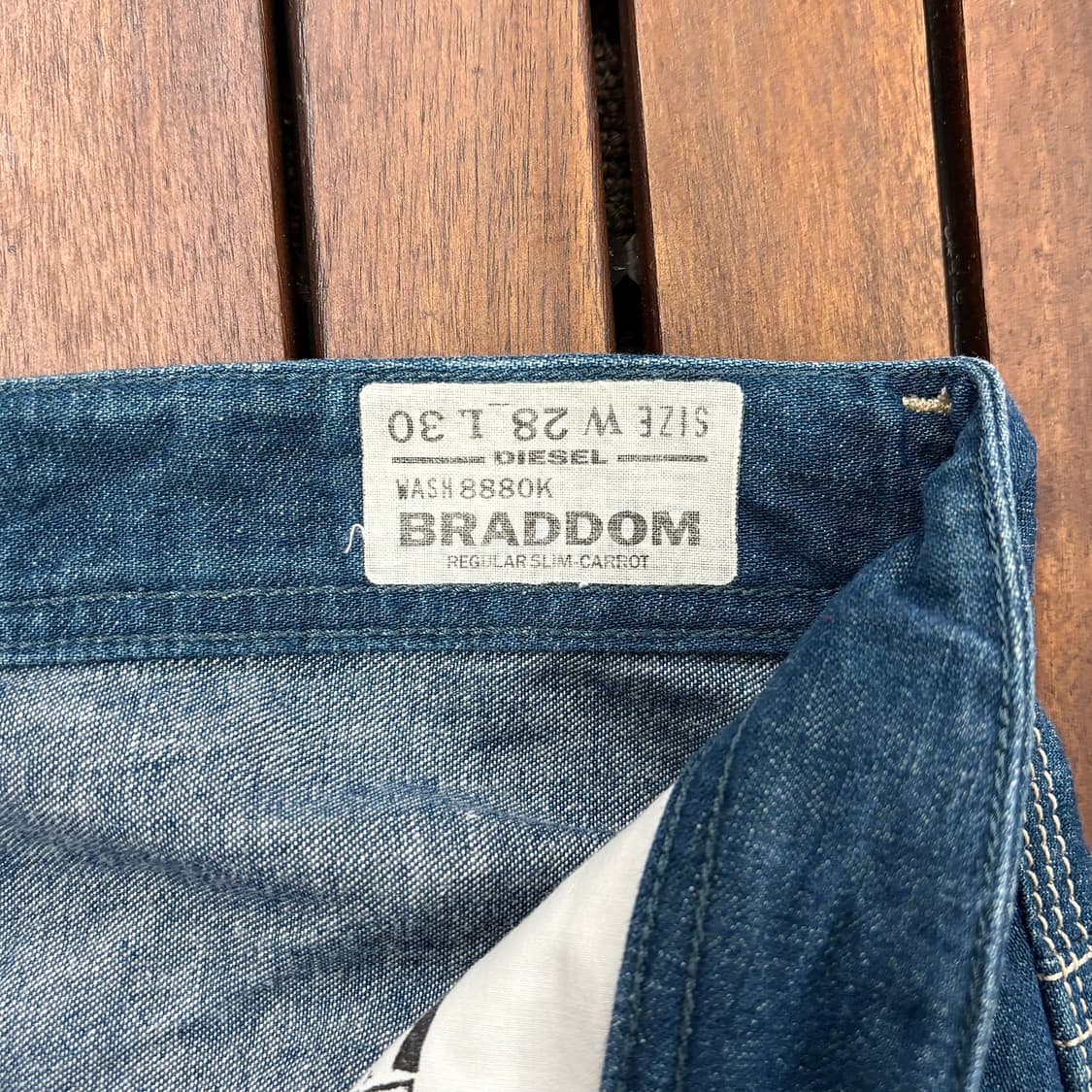 (28) 디젤 브래덤 데미지 생지 데님 팬츠 상품이미지6