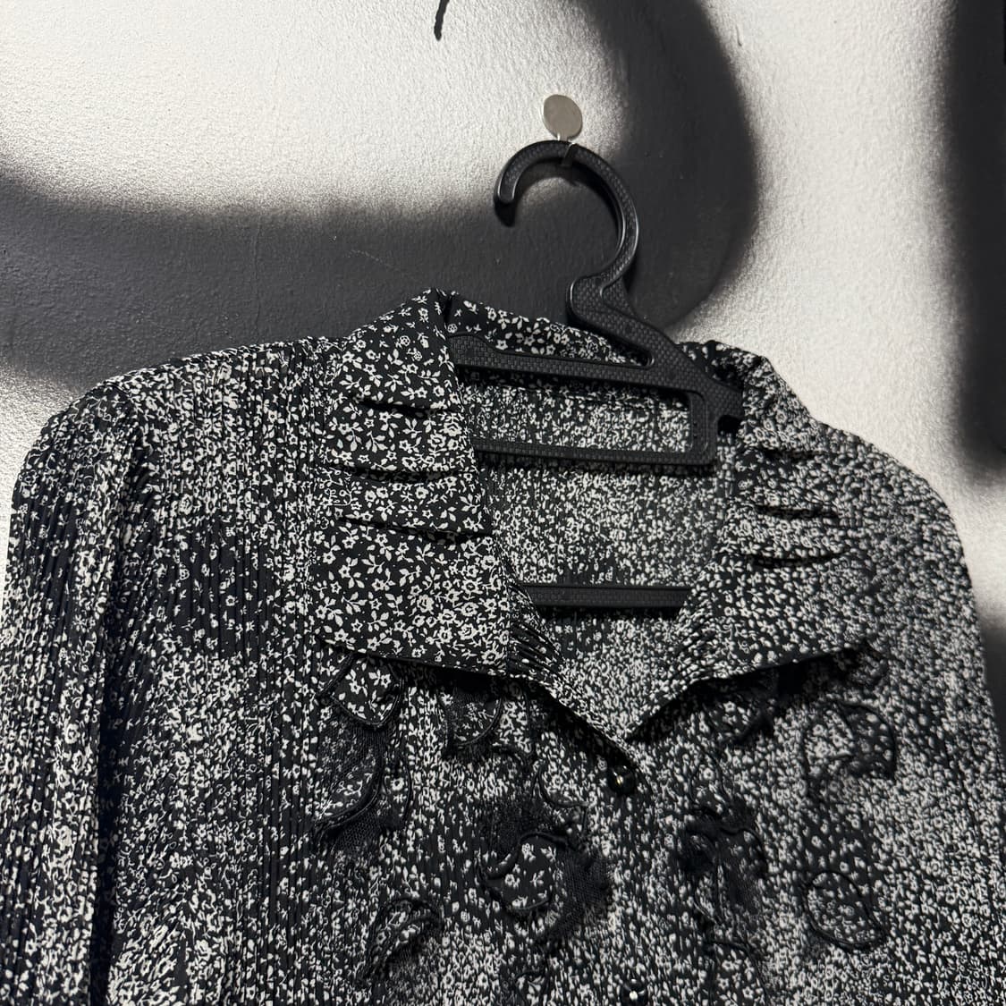 VTG 빈티지 고스 플리츠 레이스 디테일 블라우스 자켓 상품이미지3