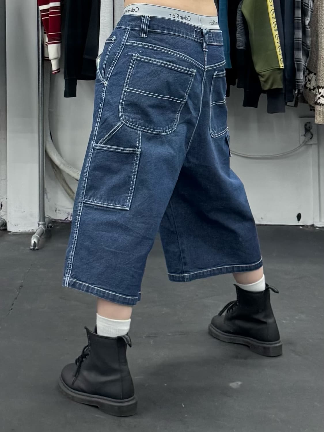 VTG 데님 카펜터 버뮤다팬츠 상품이미지5