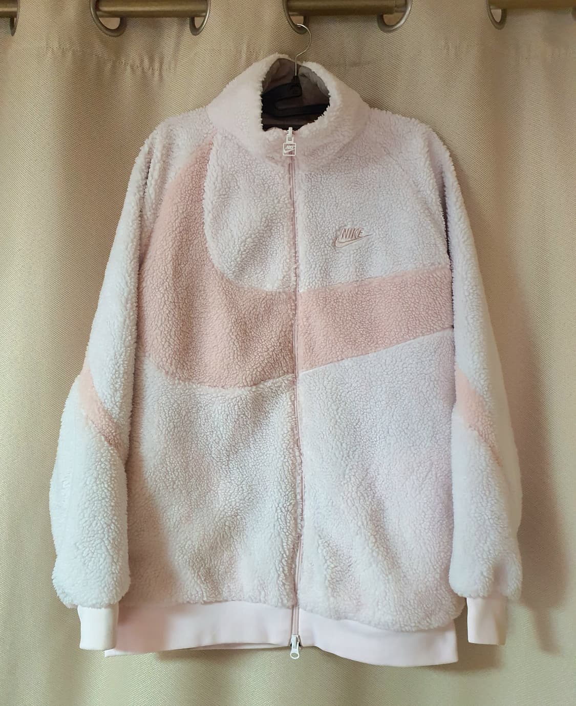 나이키 빅스우시 핑크 뽀글이 여성 후리스 자켓 free 상품이미지1