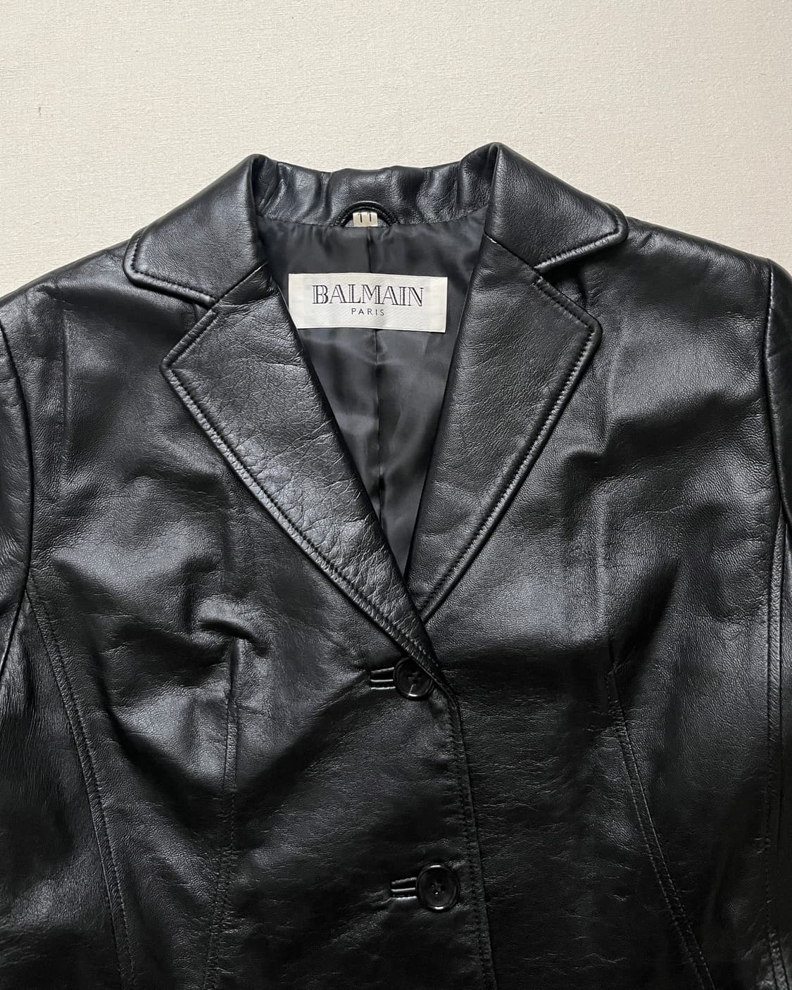 발망 쉽스킨 레더 블레이저 balmain sheep skin 자켓 상품이미지6