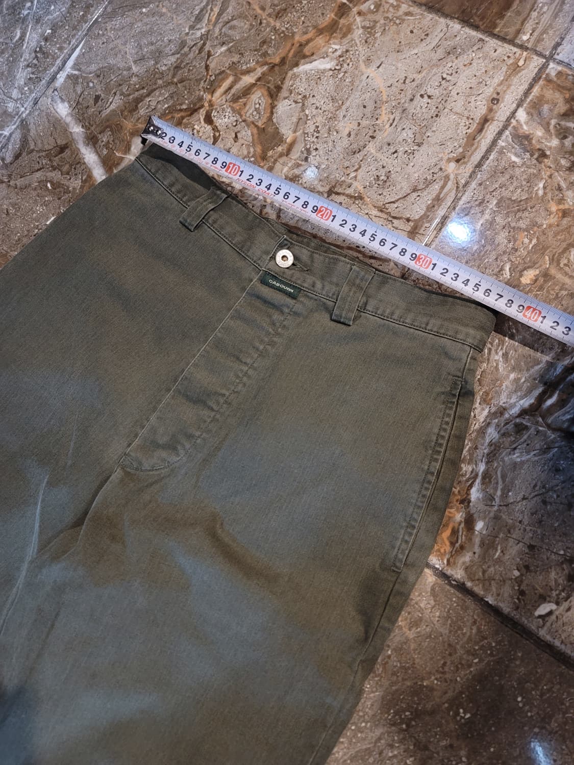 나이젤카본 헤링본 와이드 팬츠(올리브) 상품이미지5