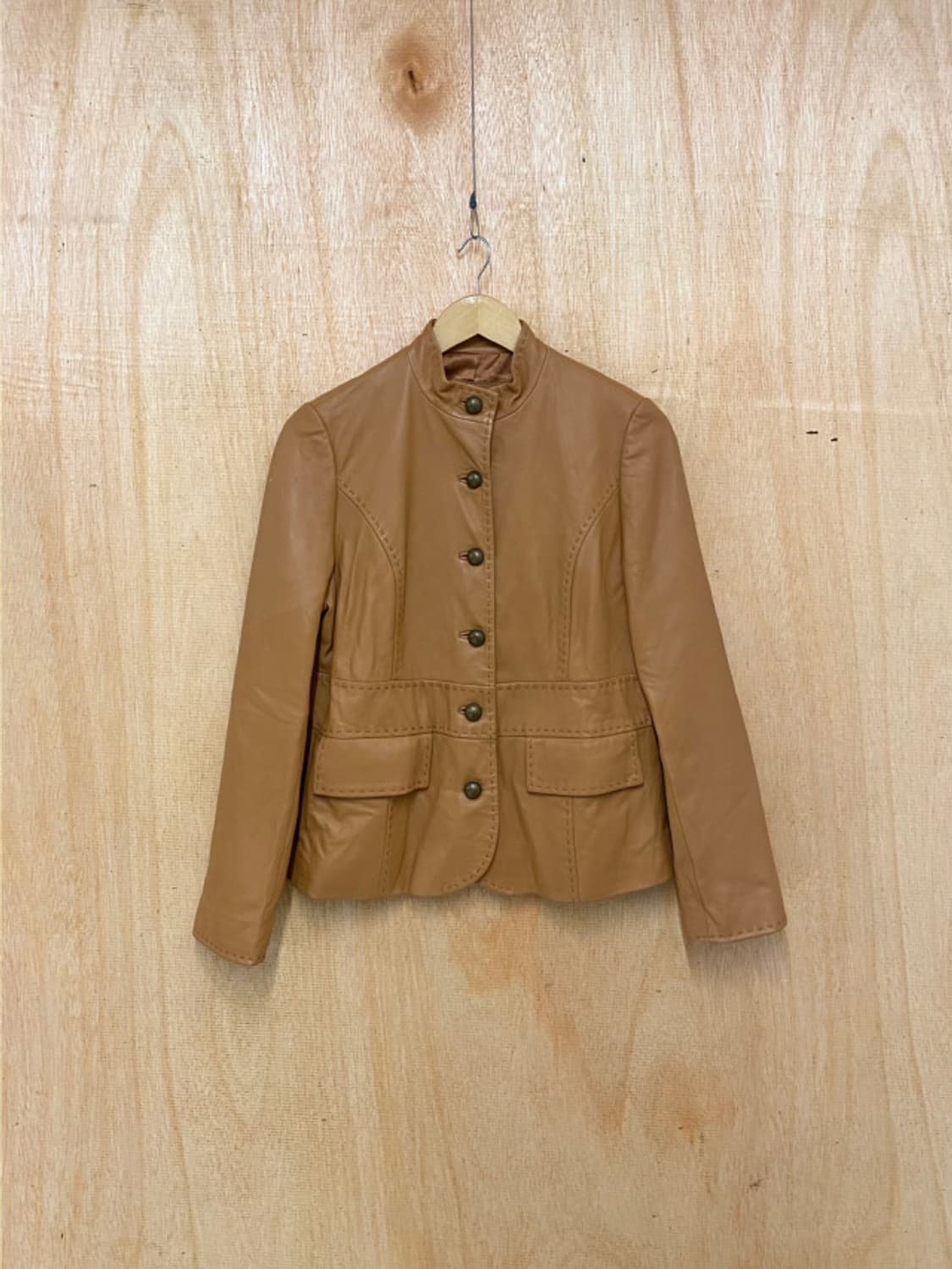 VTG leather stitch jacket 상품이미지3