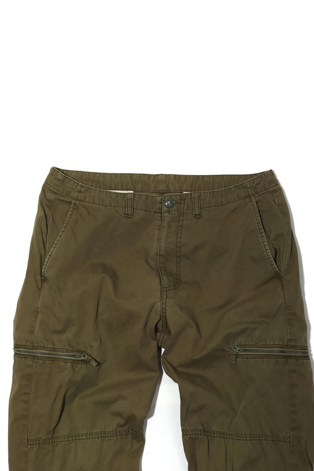 그린 라벨 릴렉싱 카키 코튼 사이드 지퍼 레이어드 팬츠   상품이미지3