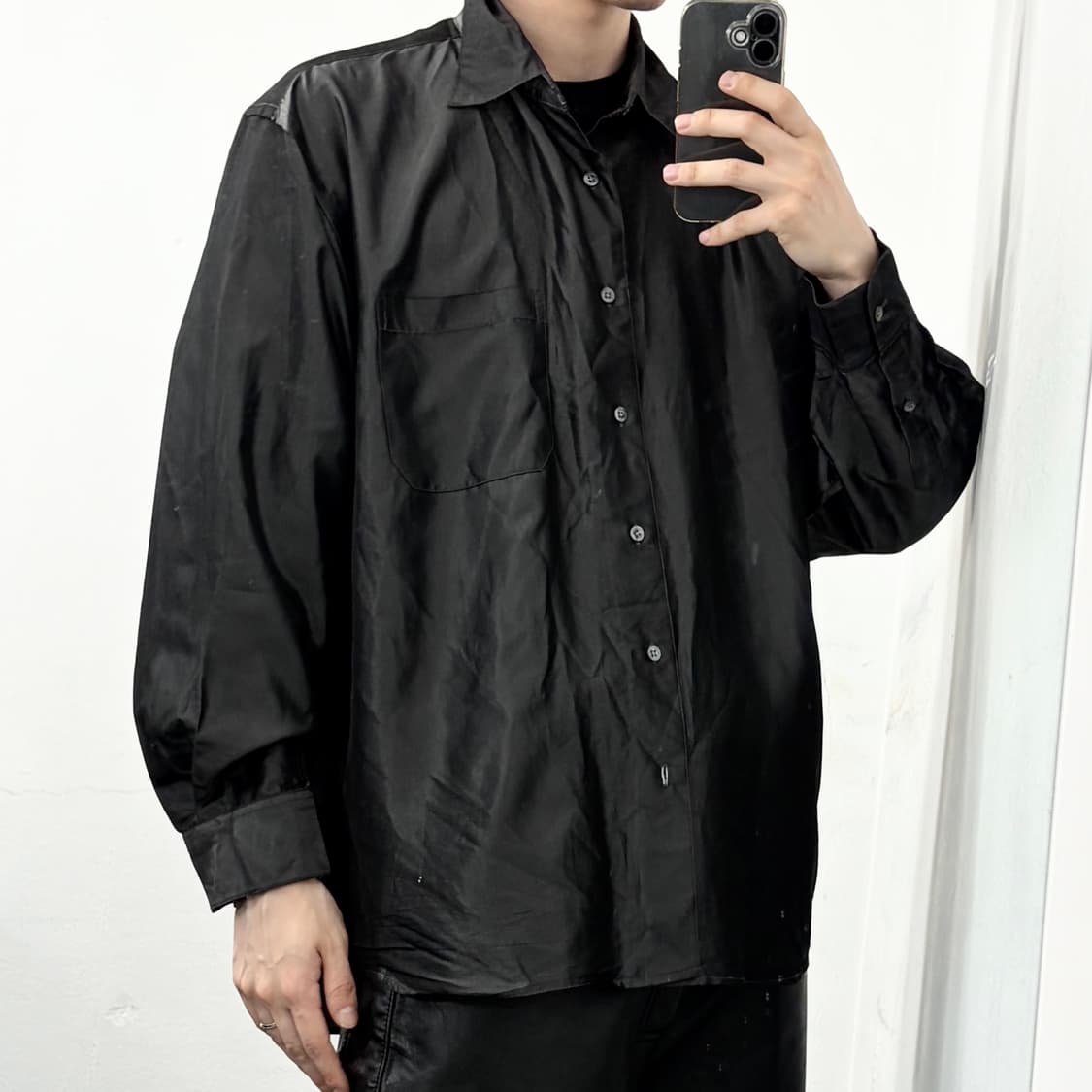 아르마니 익스체인지 글로시 아세테이트 셔츠 상품이미지2