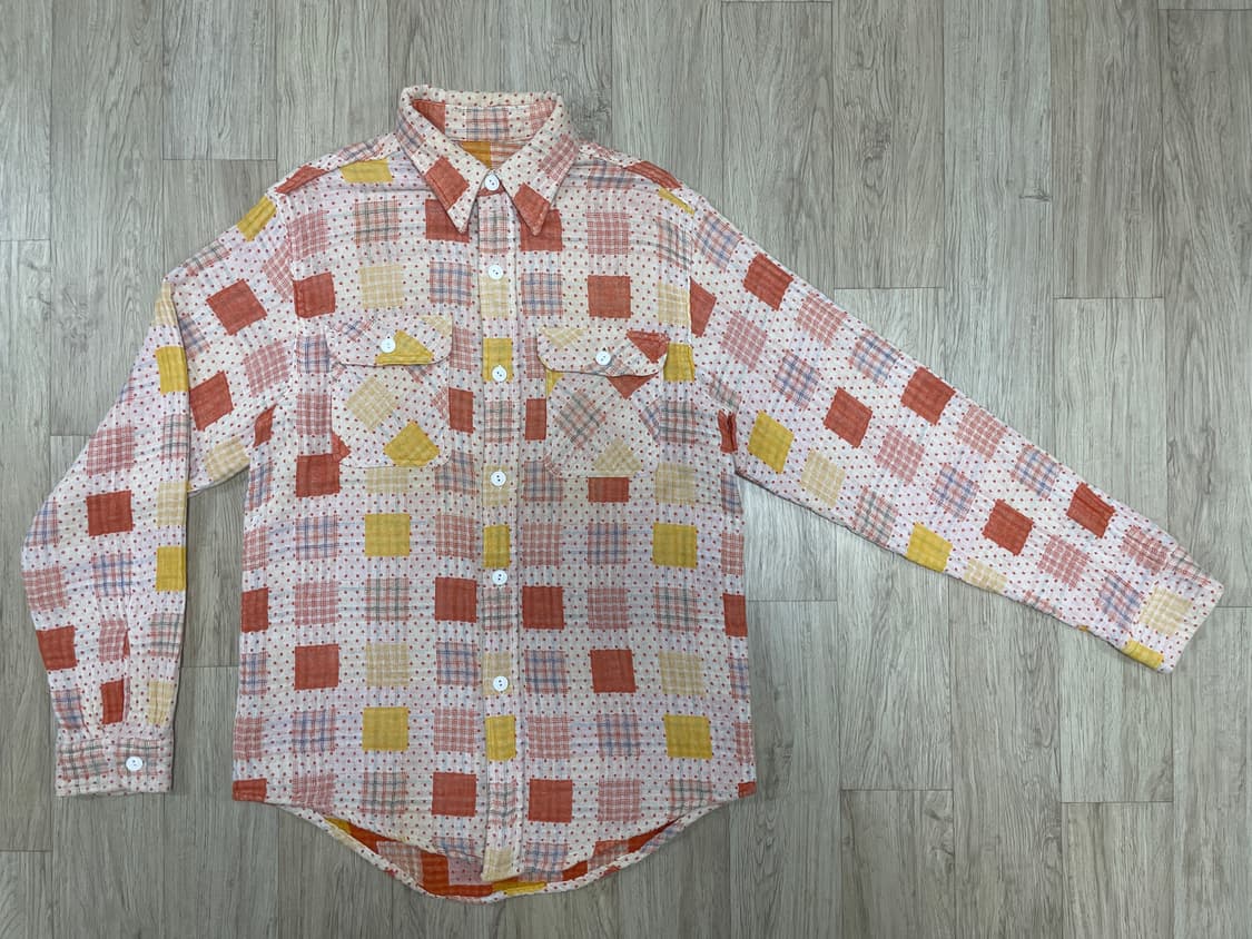 95) 슈가케인 패치워크 마드라스 패턴 워크셔츠(RRL&LVC&폴로) 상품이미지1