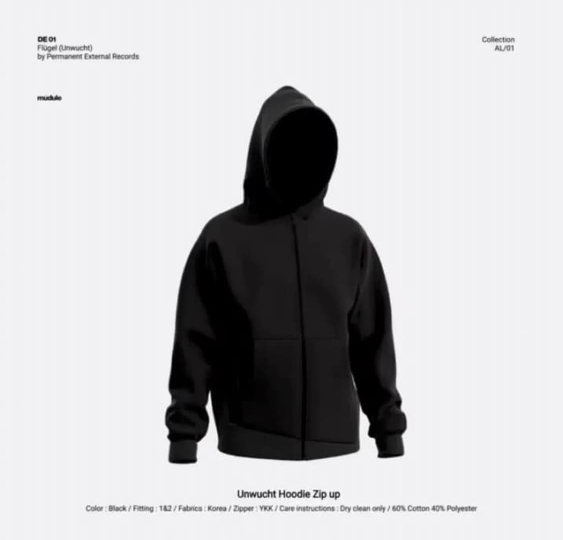 머듈 후드집업 black 상품이미지1