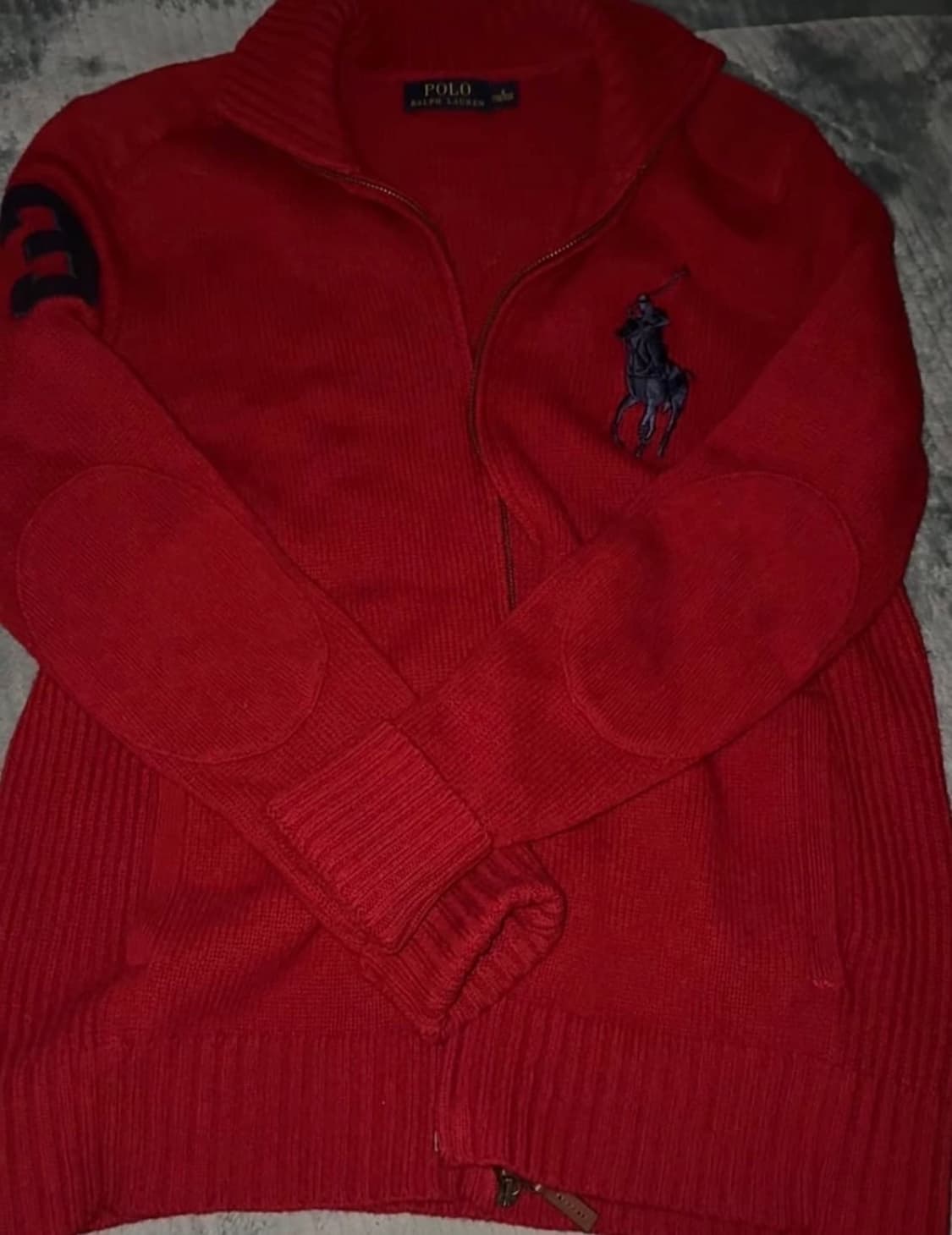 폴로랄프로렌 니트집업 버건디레드 s 상품이미지1