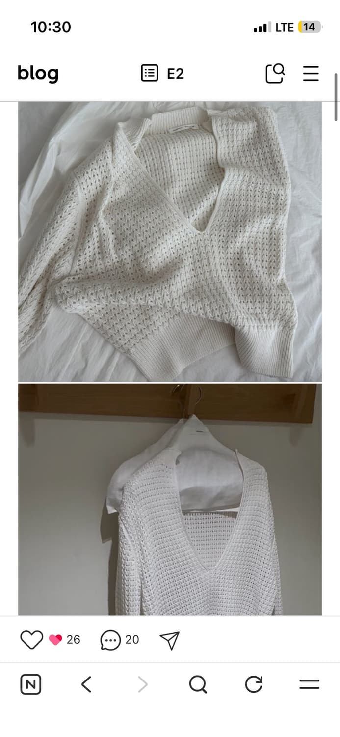 Scotch Netting Knit in White M 상품이미지4