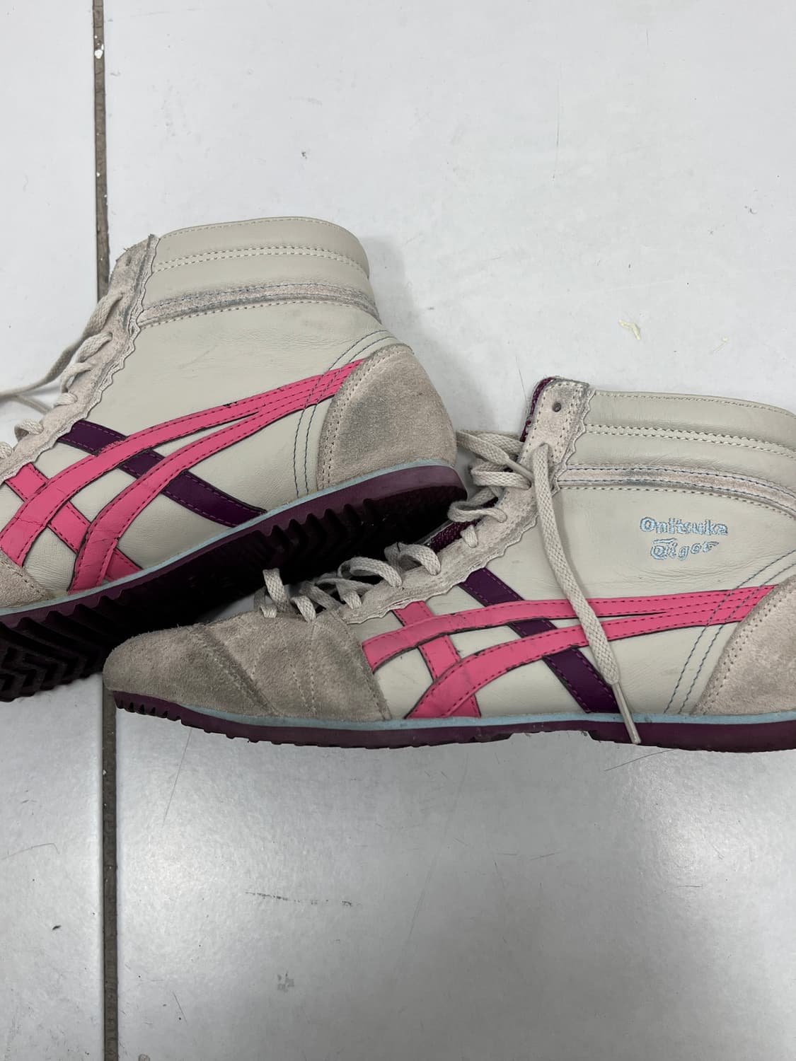 pink purpe line half shoes 상품이미지5