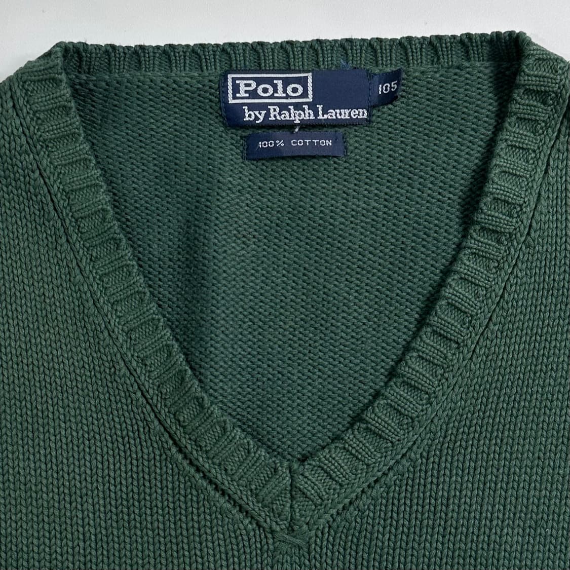 폴로 랄프로렌 그린 코튼 니트조끼    상품이미지4