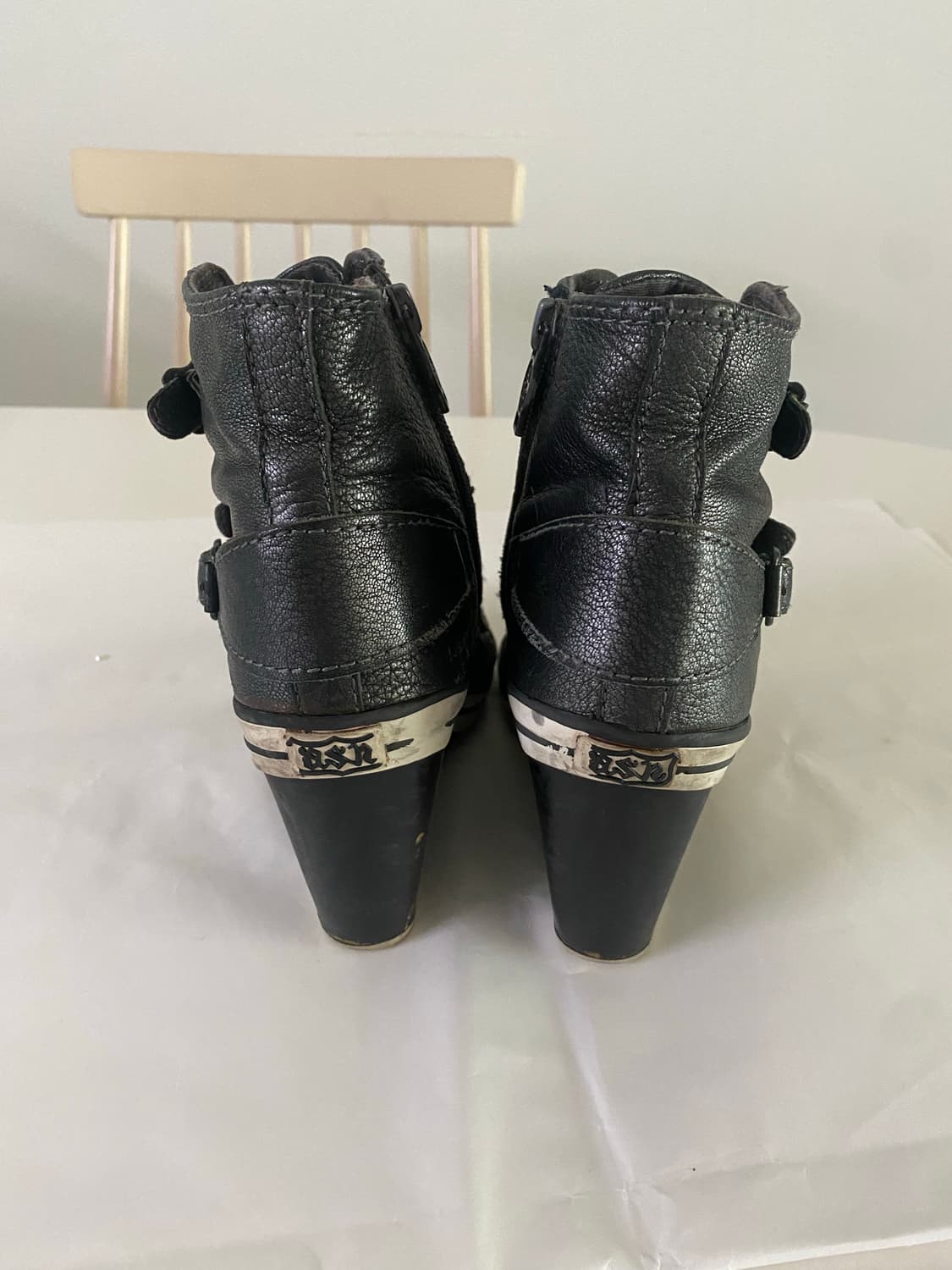 Ash 메탈릭 블랙 웨지스니커즈 상품이미지3