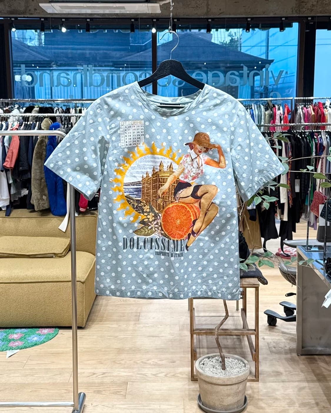 돌체앤가바나 블루 도트 비타 캘린더 걸 하프티  상품이미지1