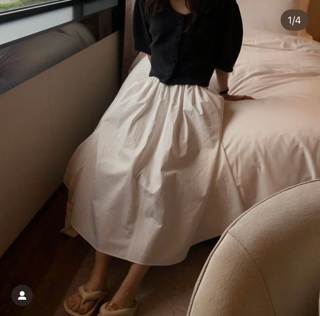 Haag paper skirt 헤이그 페이퍼 스커트 white/s 상품이미지1