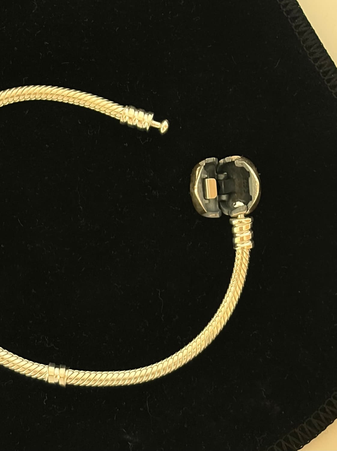 판도라 모먼트 하트 클래습 스네이크 체인 실버 팔찌 상품이미지4