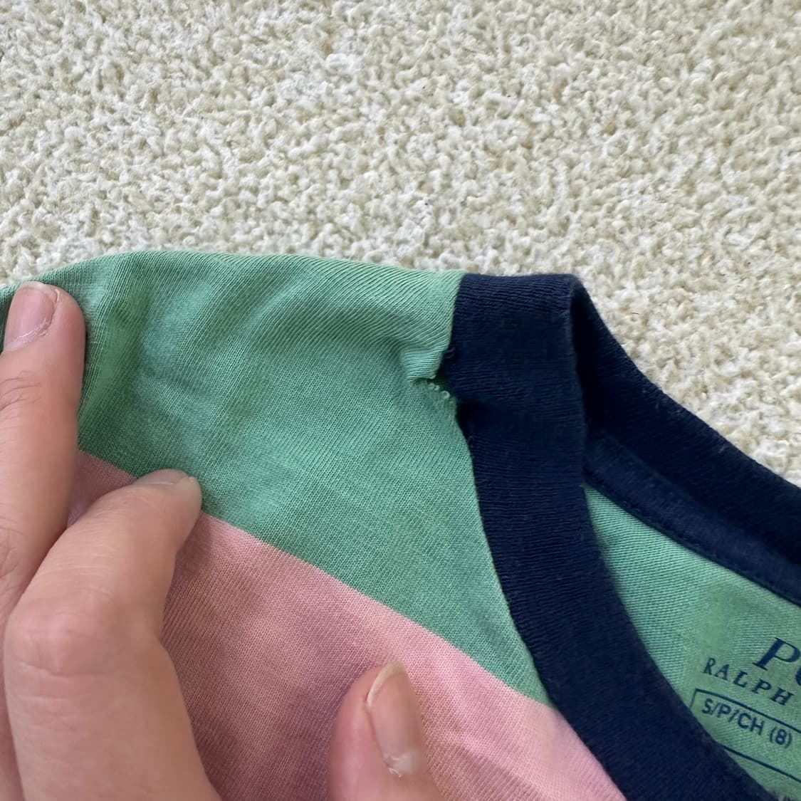 8 폴로 키즈 스트라이프 반팔티 0323D 상품이미지6