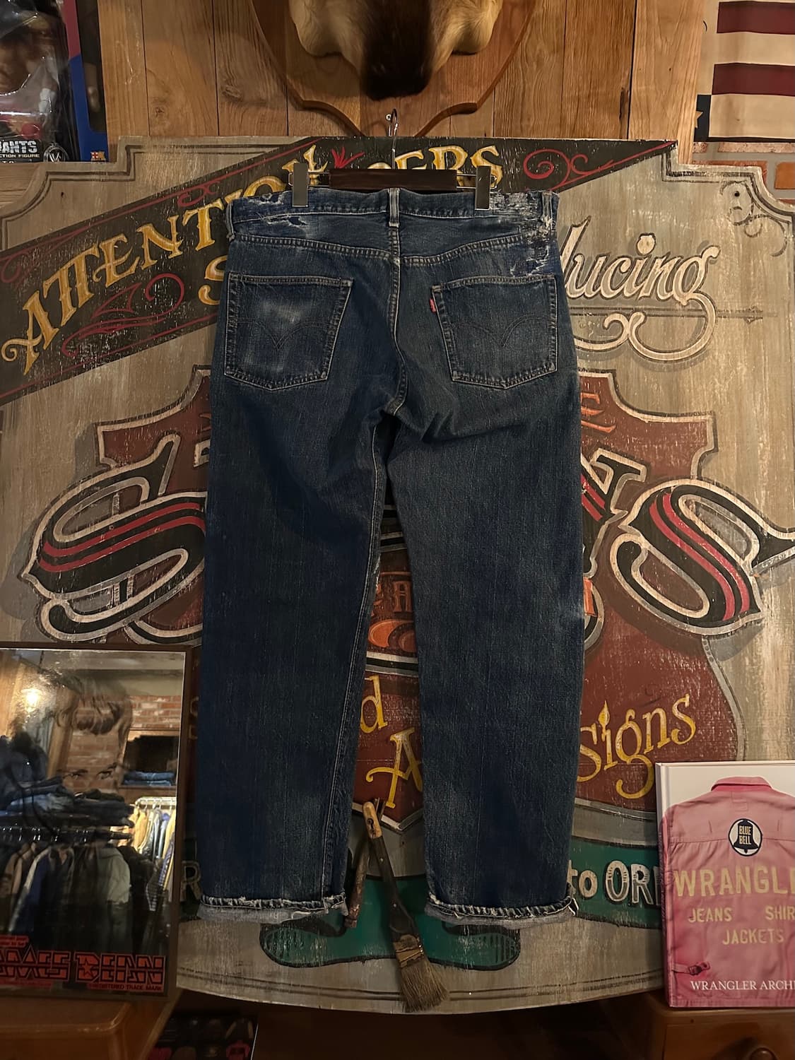 70s USA 빈티지 리바이스 501 66전기 셀비지 데님 팬츠 상품이미지6