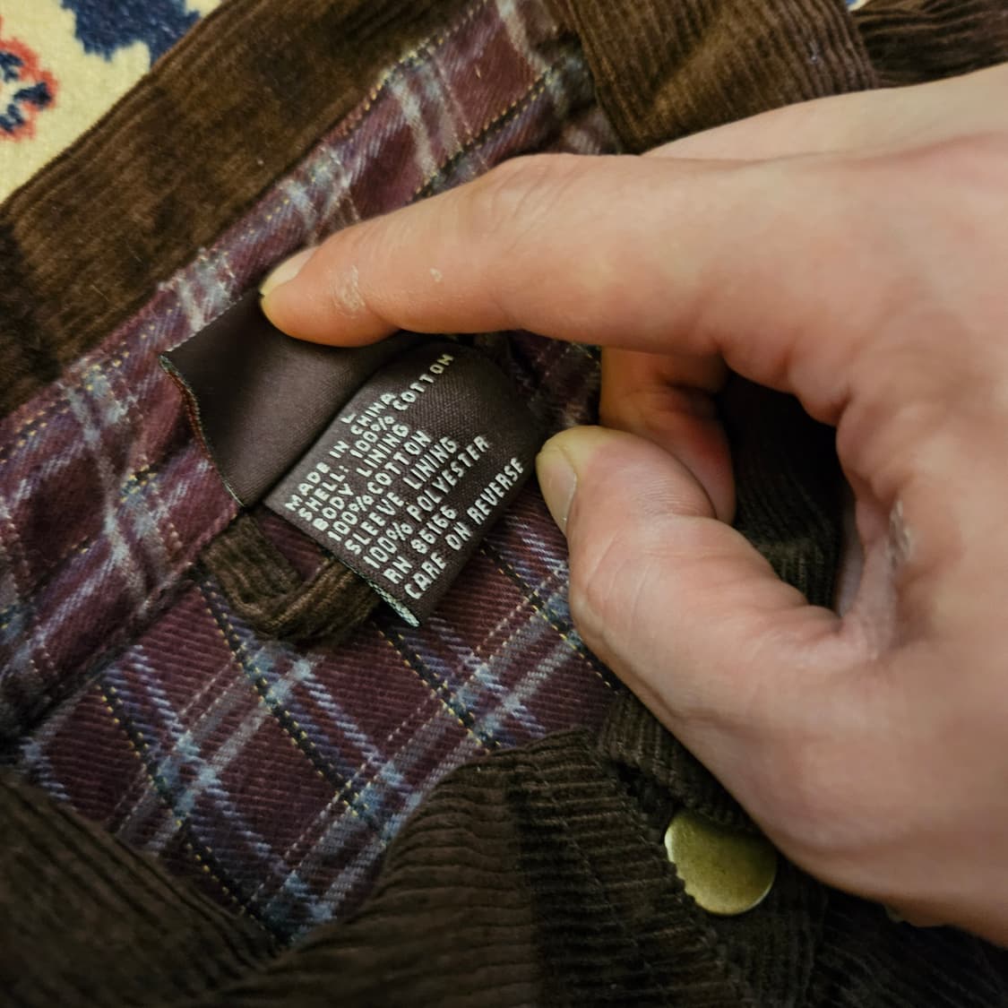 Outback Clothing 코듀로이 버튼 카라넥 자켓 L size 상품이미지6