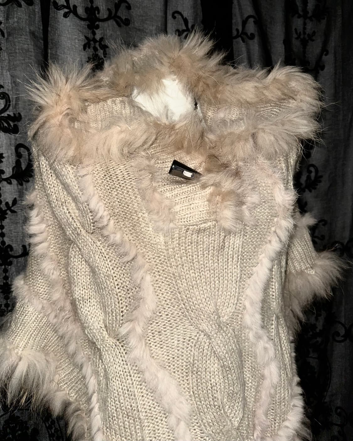 rabbit fur brown cape 상품이미지3