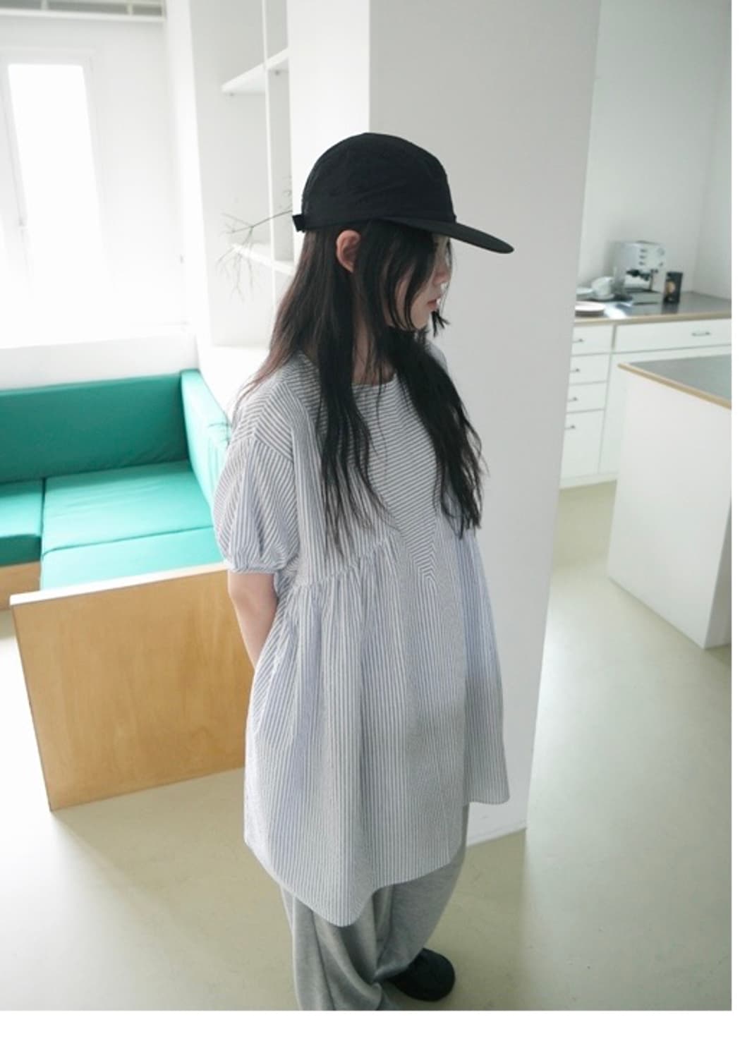 aftermonday stripe puff dress 애프터먼데이 상품이미지3
