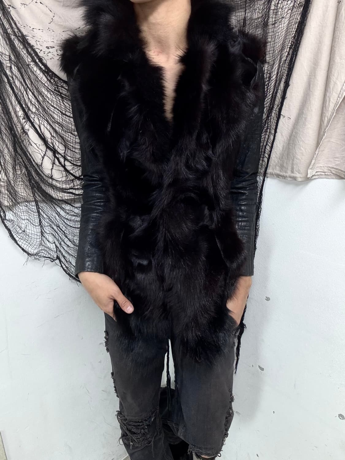 [VKEI] Fur Trimming SheepSkin Coat Jacke 상품이미지3