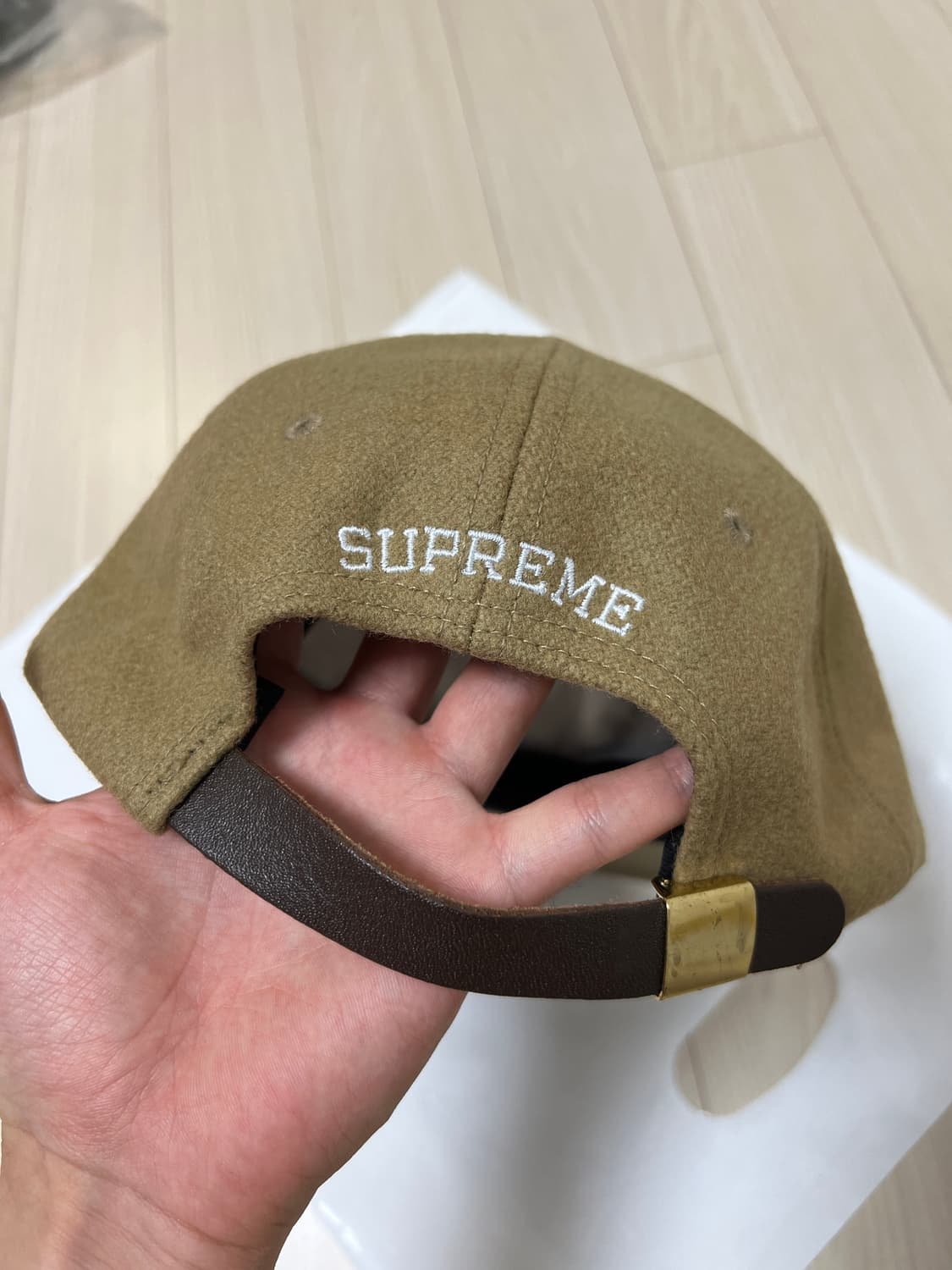 슈프림 15fw S로고 6패널 울 캡 탄 상품이미지2