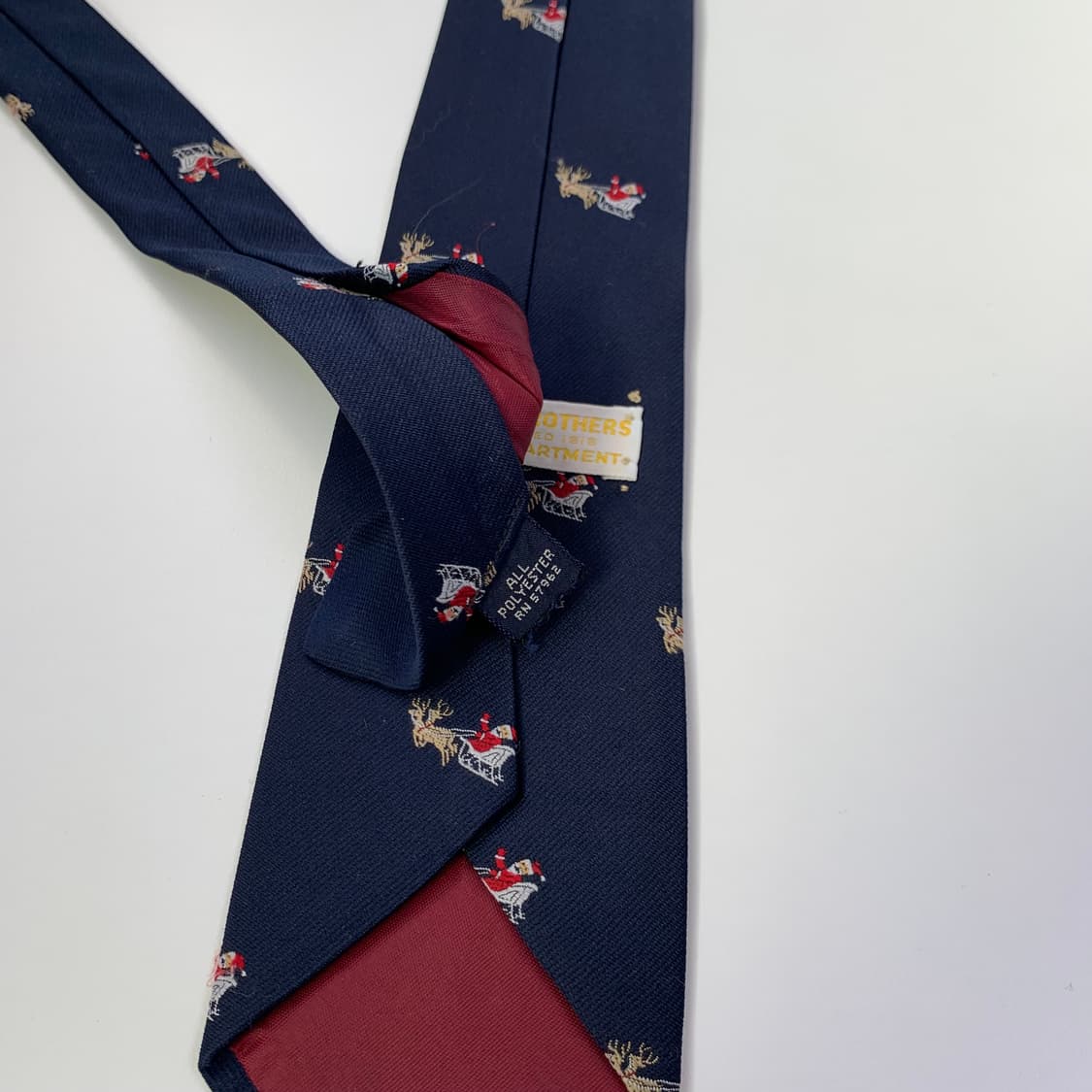 브룩스브라더스 100폴로 산타클로스 클래식 슬림넥타이 A+등급 7cm 상품이미지7