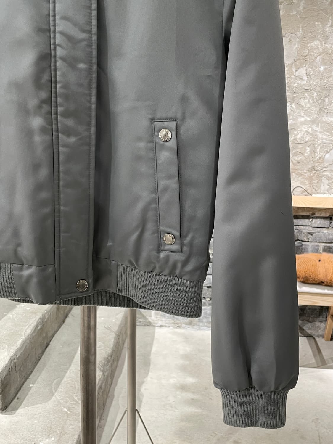 아르마니 익스체인지 실버 퍼 트리밍 후디 자켓 상품이미지5