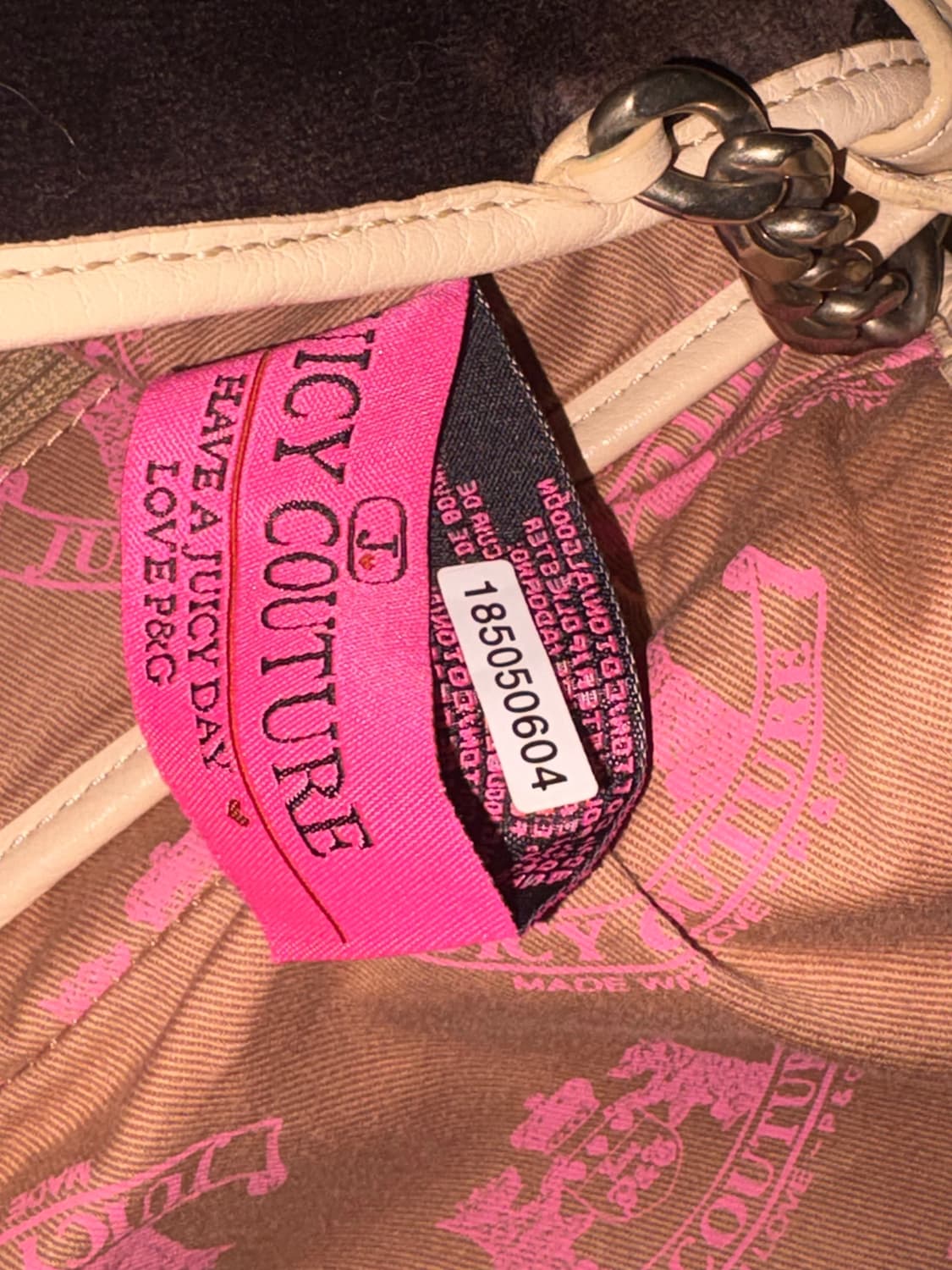 쥬시꾸뛰르 y2k 갸루 브라운 벨벳 크로스백 Juicy Couture 상품이미지6