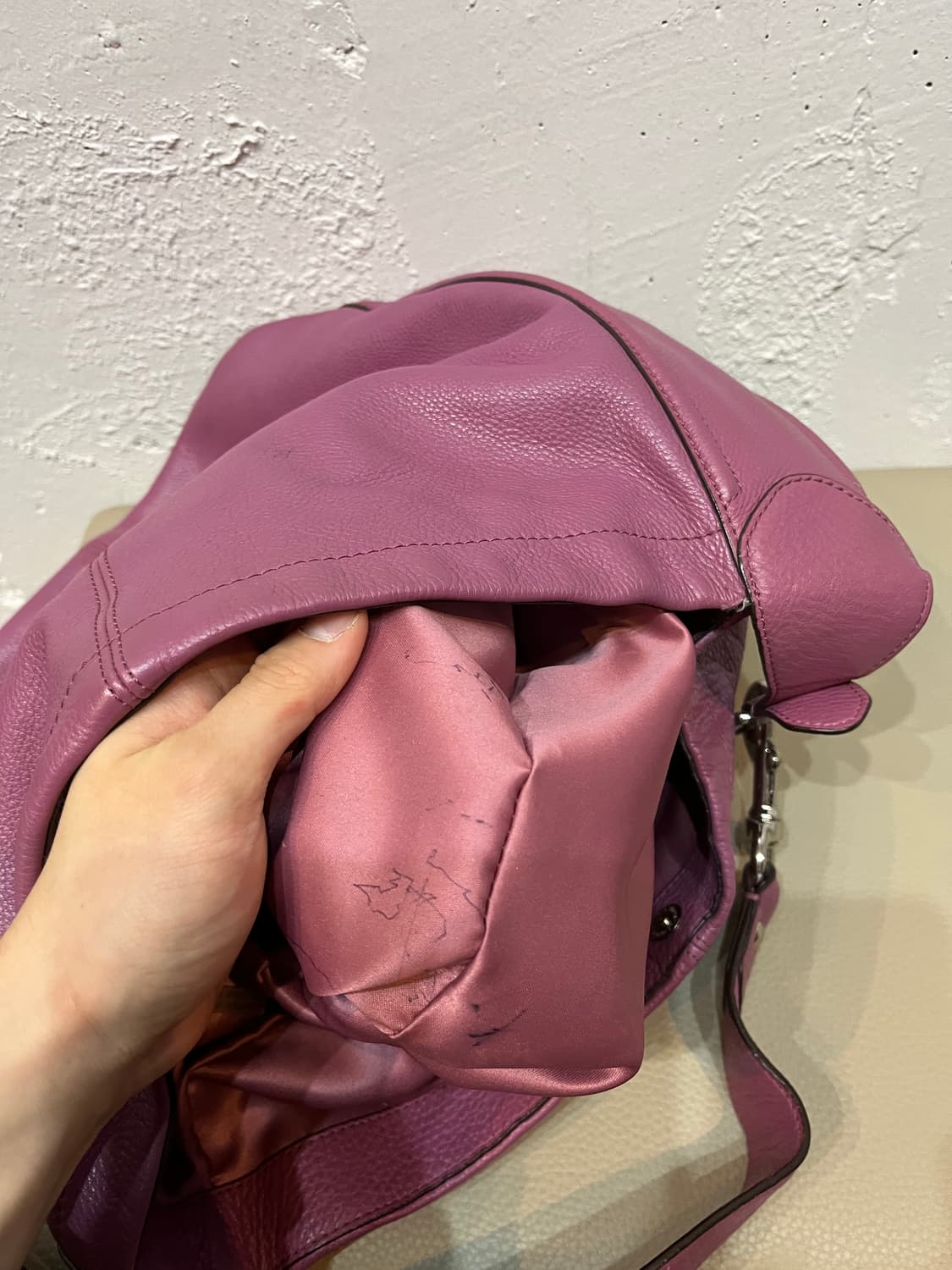 COACH 코치 퍼플 레더 숄더백  상품이미지7