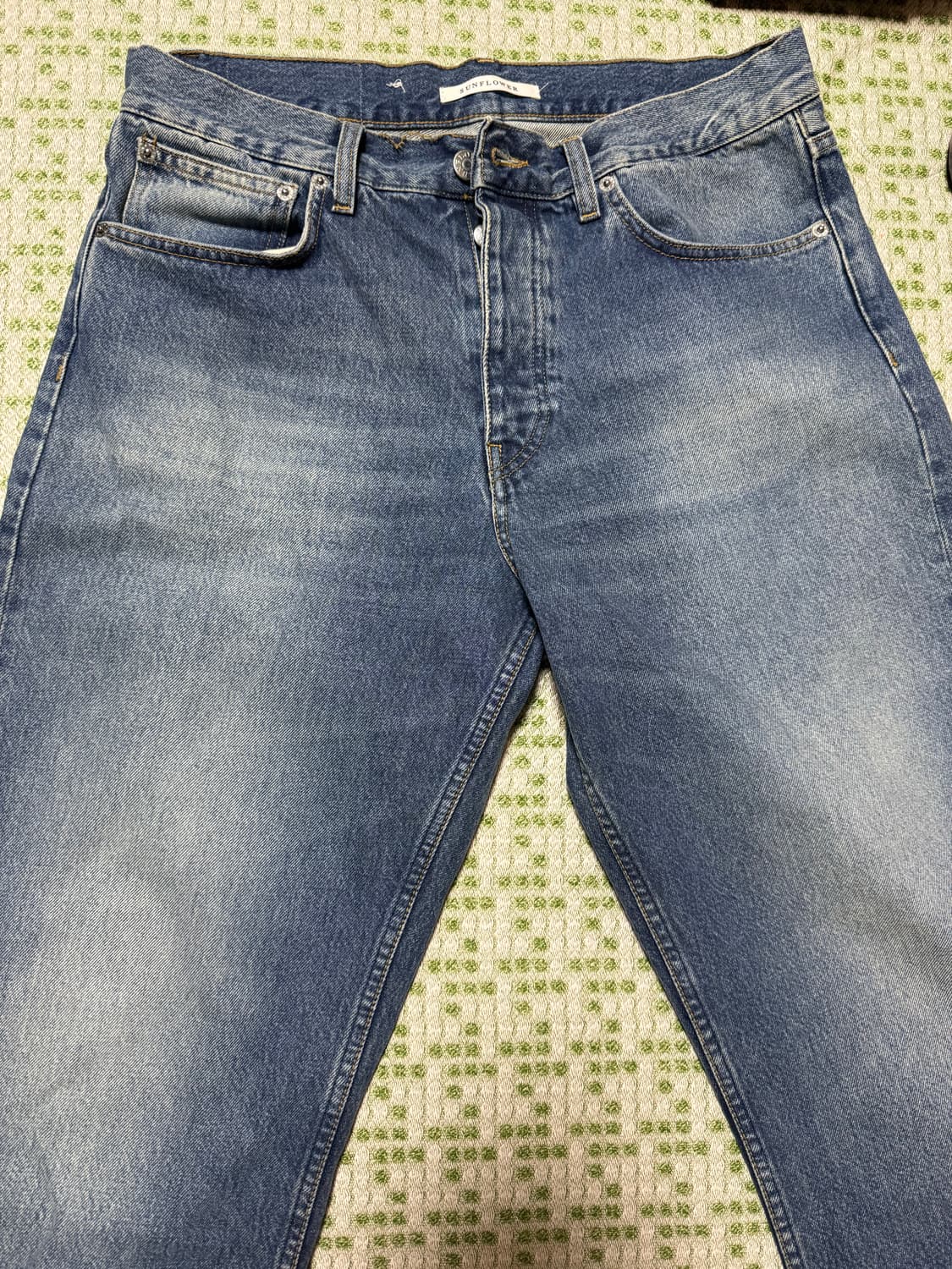 선플라워 루즈핏 미드 블루 31/32 상품이미지1