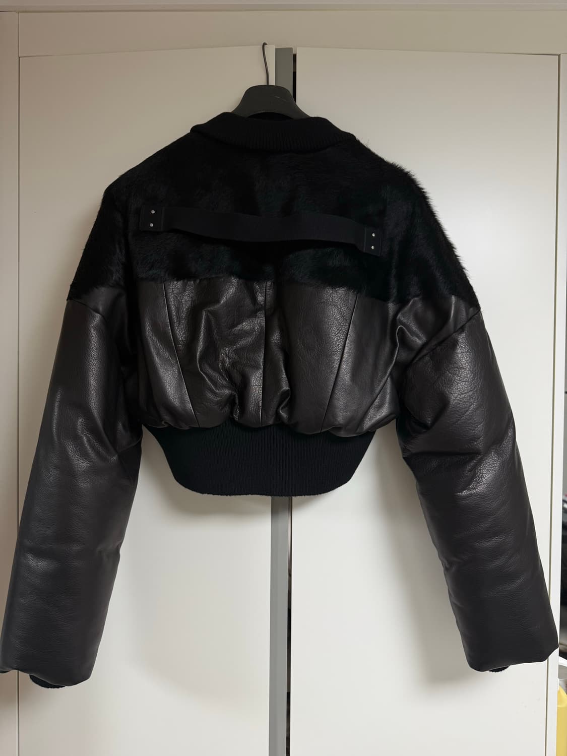 릭오웬스 퍼 인서트 카프 레더 봄버 자켓 50 상품이미지3