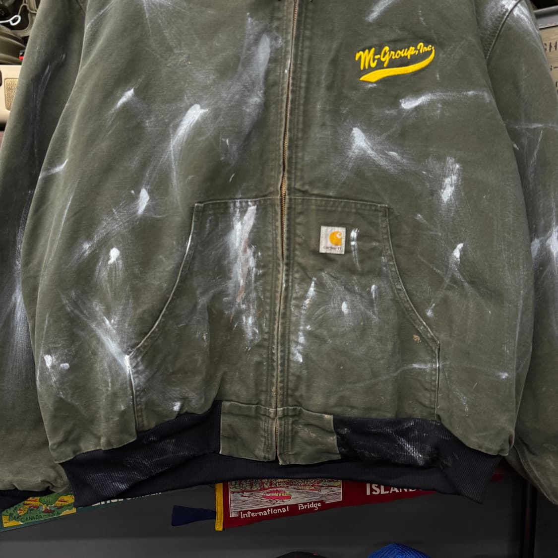 00s 칼하트 오리지널 페인팅 커스텀 덕 엑티브 워크 자켓 N306 상품이미지4